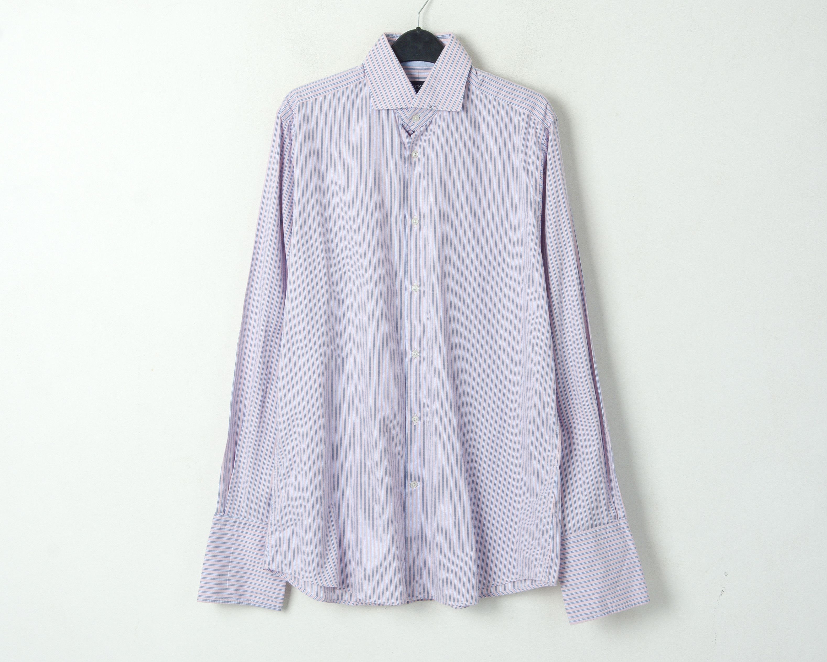 Hackett 16" Size 42 Shirt Formal Top Striped L Finest Italian Cotton Size 40R - 1 Thumbnail
