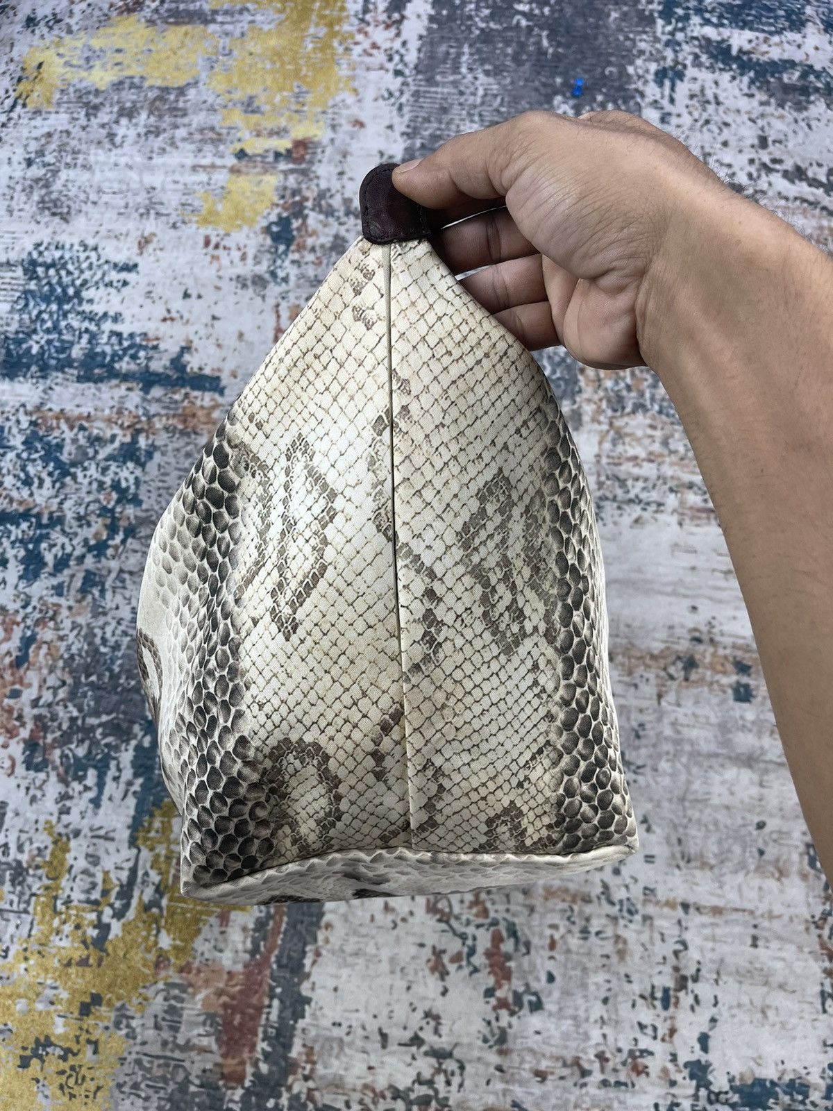 Longchamp Longchamp Le Pliage Snake Skin Print Tote Bags Size ONE SIZE - 7 Thumbnail