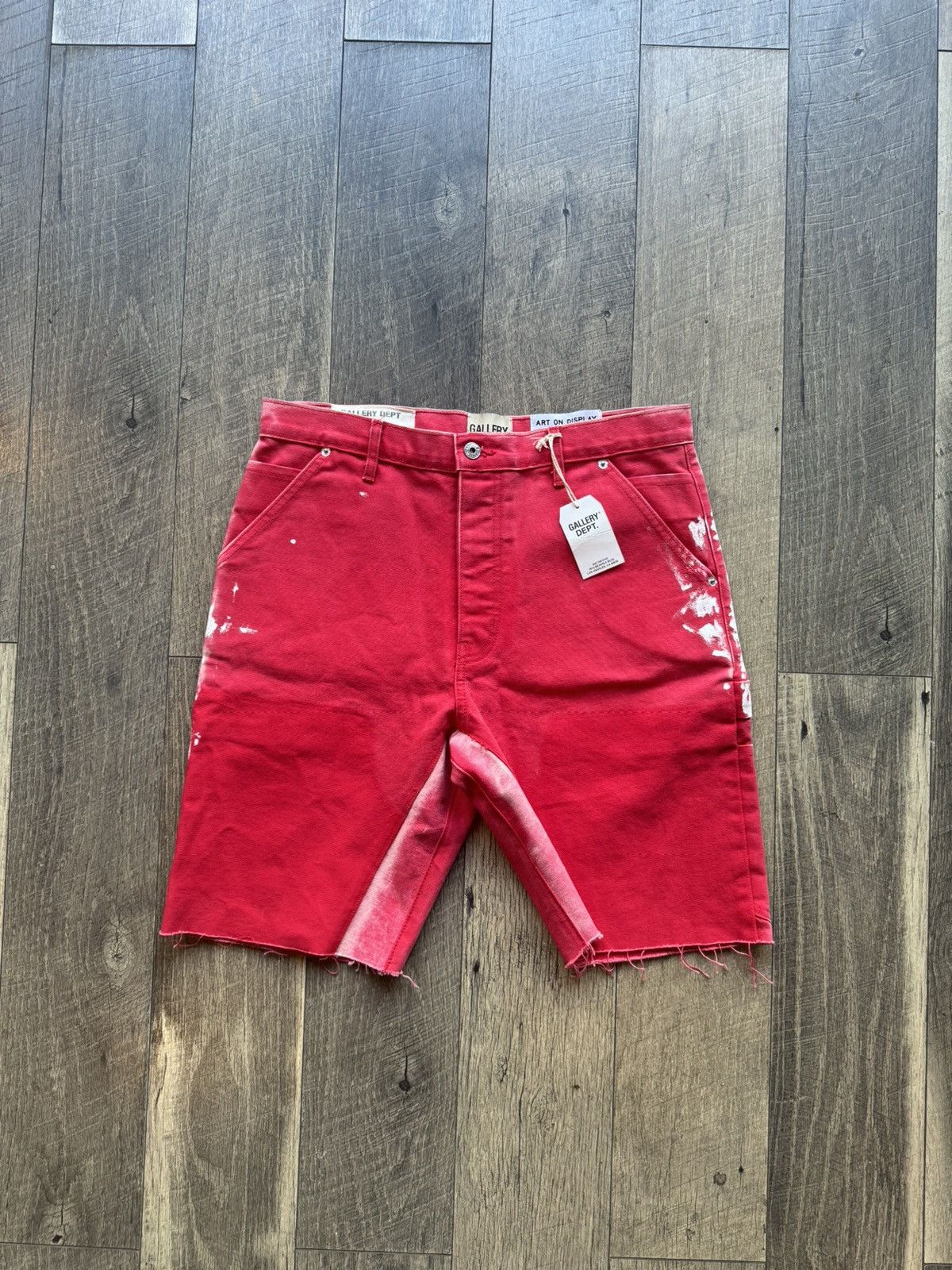 Gallery Dept. Gallery Dept Carpenter Paint Splatter Denim Shorts New - 34 Size US 34 / EU 50 - 1 Thumbnail