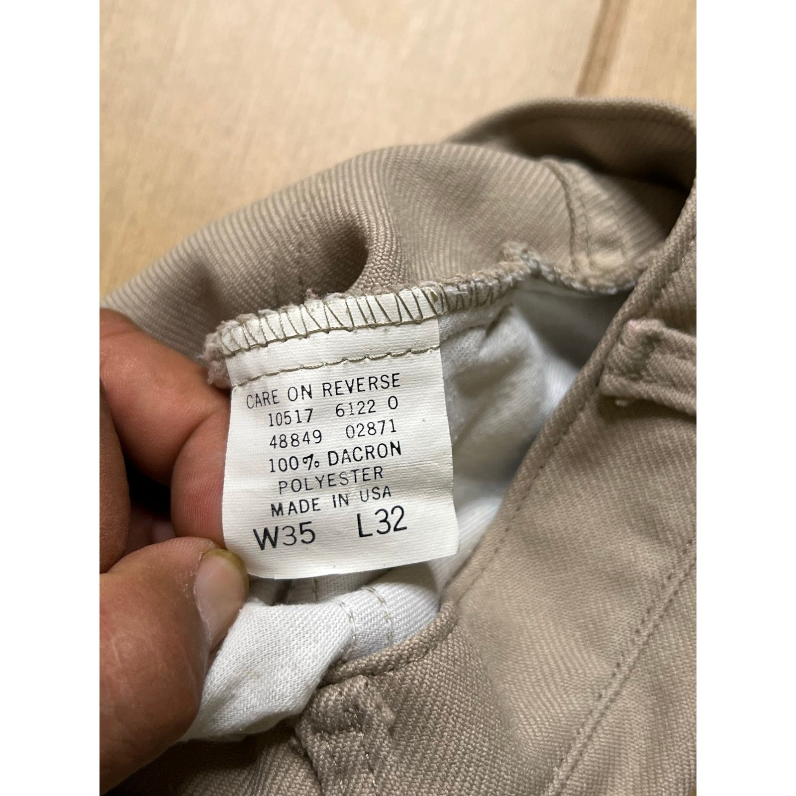 Levi's Vintage Levi’s Action Slacks Pants USA 34x28 Beige Scovill Size US 34 / EU 50 - 6 Thumbnail