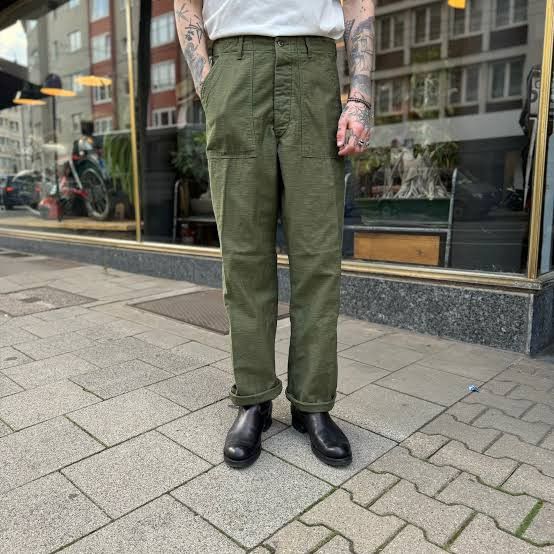Japanese Brand Vintage 80s South Korean Army HBT Og Trousers Size US 30 / EU 46 - 7 Thumbnail
