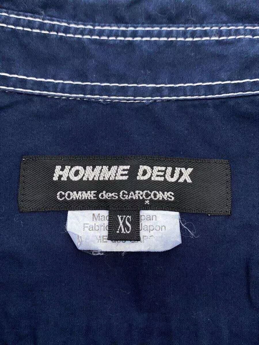 Comme des Garcons × Comme des Garcons Homme Deux Contrast Stitch Short Sleeve Button Shirt Size US XS / EU 42 / 0 - 5 Thumbnail