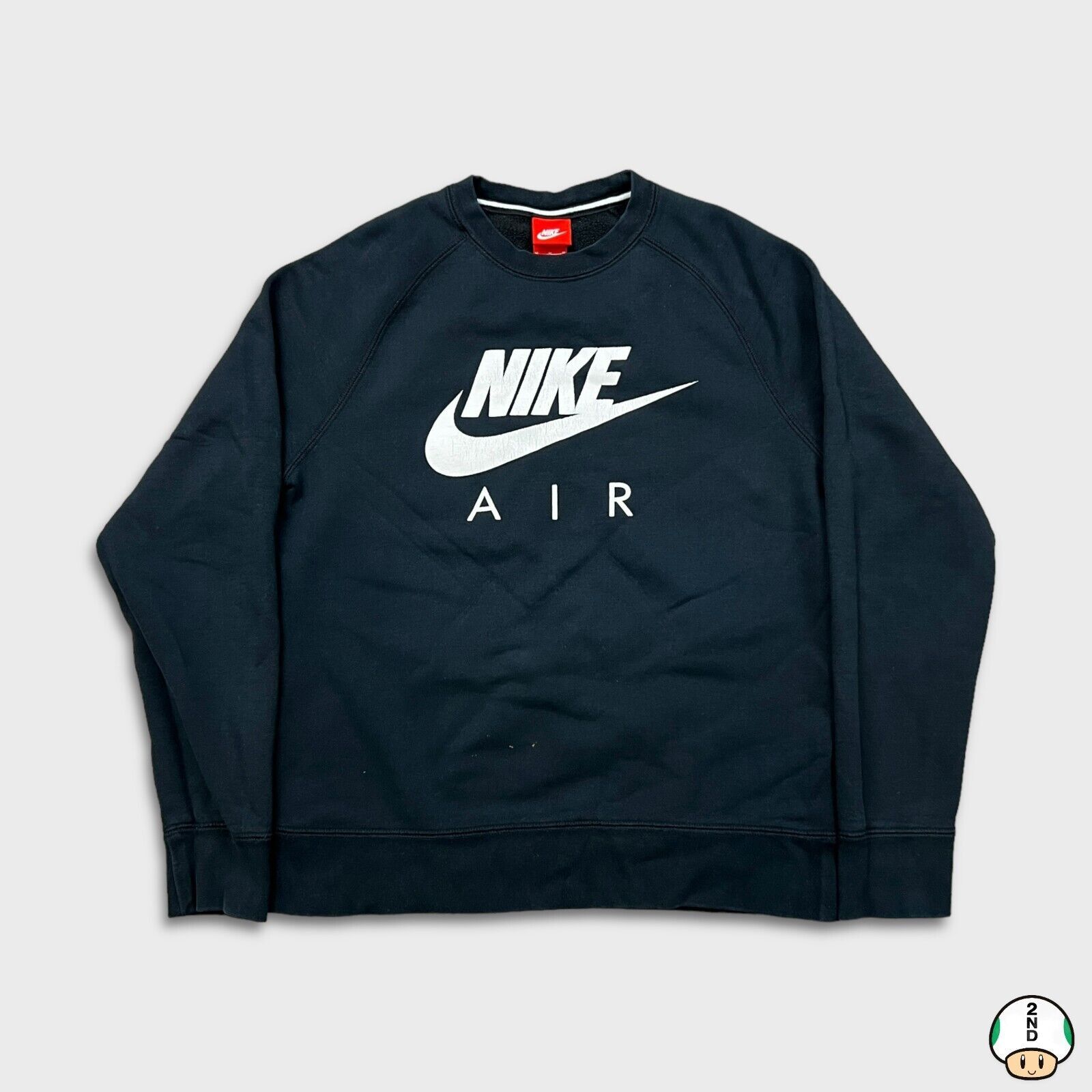 Nike × Vintage Nike Air Sweatshirt Small Sportswear Swoosh Pullover Crew Size US S / EU 44-46 / 1 - 1 Thumbnail