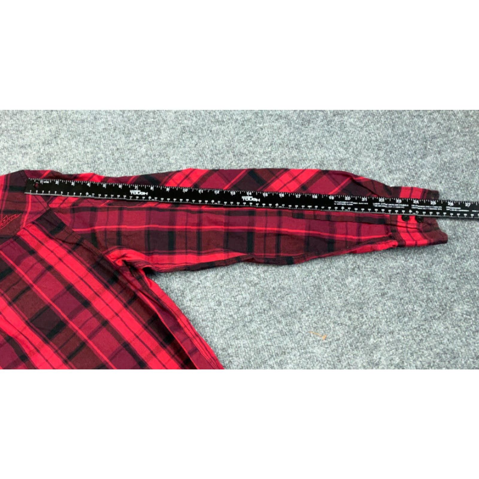 No Fear No Fear Red Black Plaid Lightweight Shirt Adult Medium Skater Punk Grunge Work Size US M / EU 48-50 / 2 - 5 Thumbnail
