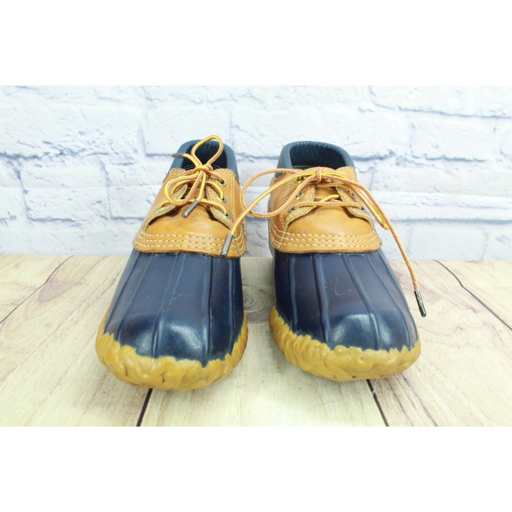 L.L. Bean Vintage LL Bean Maine Hunting Gumshoes Tan Navy Size US 7 / IT 37 - 4 Thumbnail