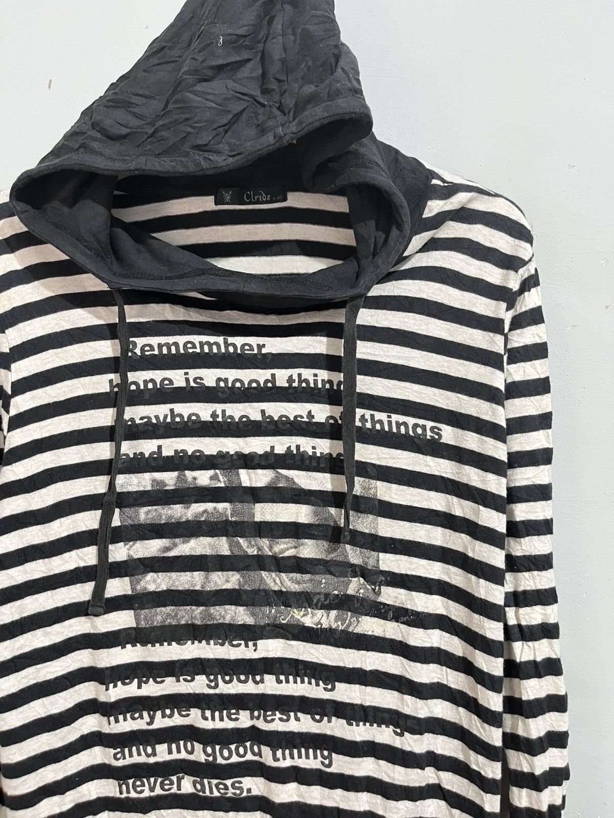 Hysteric Glamour Japanese clride striped poem vkei punk hoodie Size US M / EU 48-50 / 2 - 2 Thumbnail