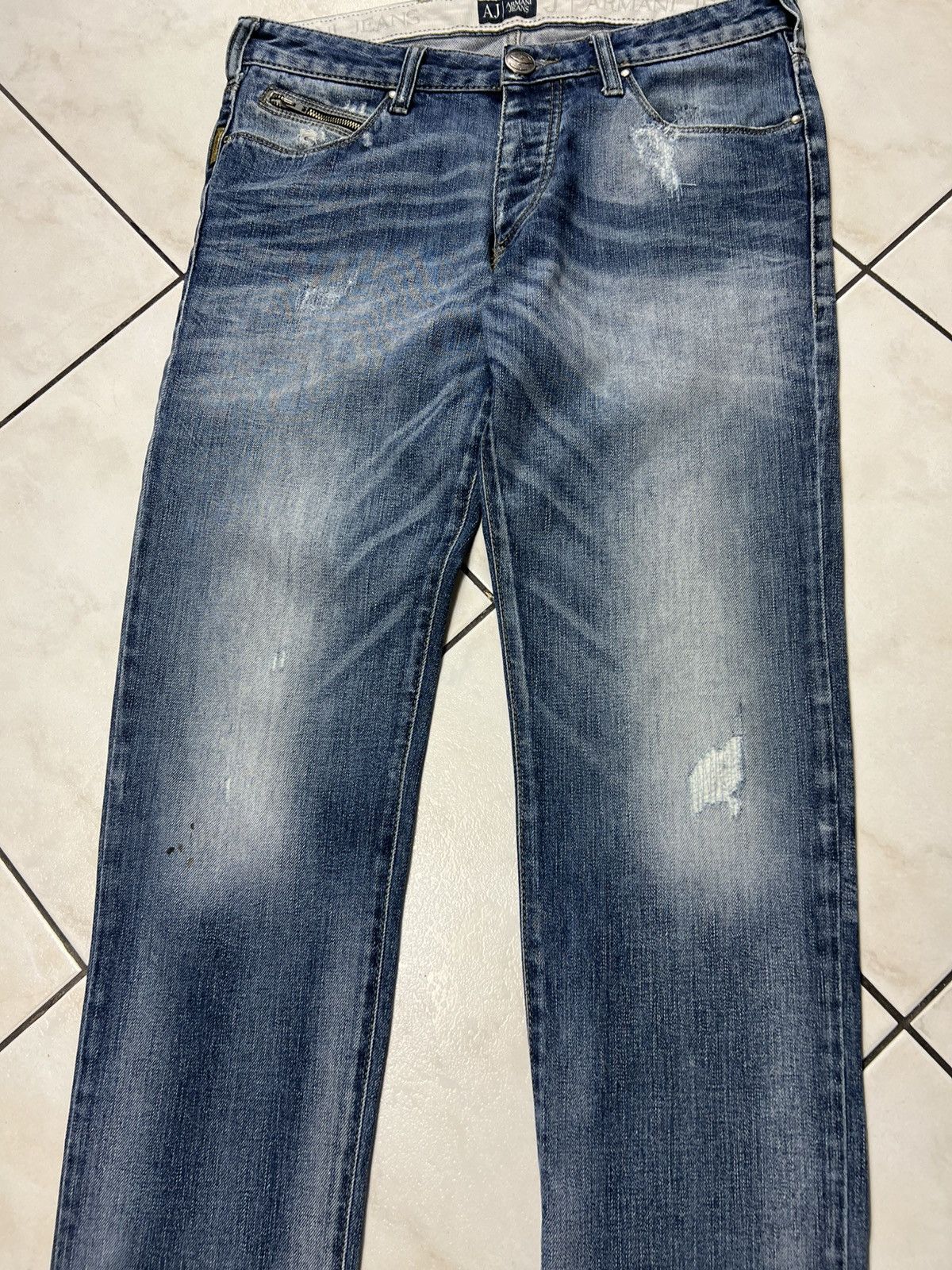 Giorgio Armani Vintage Giorgio Armani jeans distressed denim washed pants Size US 32 / EU 48 - 4 Thumbnail