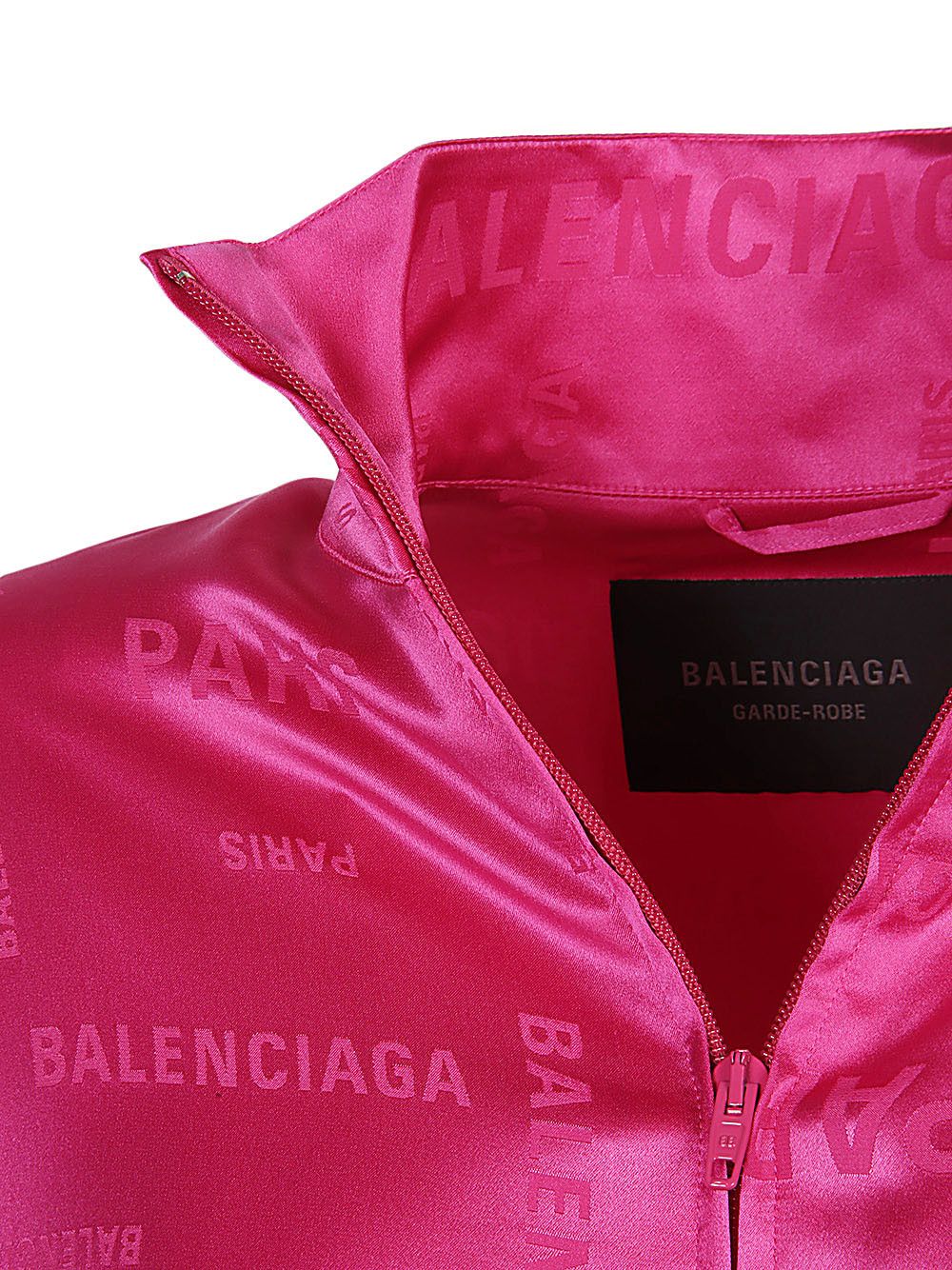 Balenciaga o1s1rm0725 Bal Paris Allover Fluid Tracksuit Jacket in Pink Size XS / US 0-2 / IT 36-38 - 5 Thumbnail
