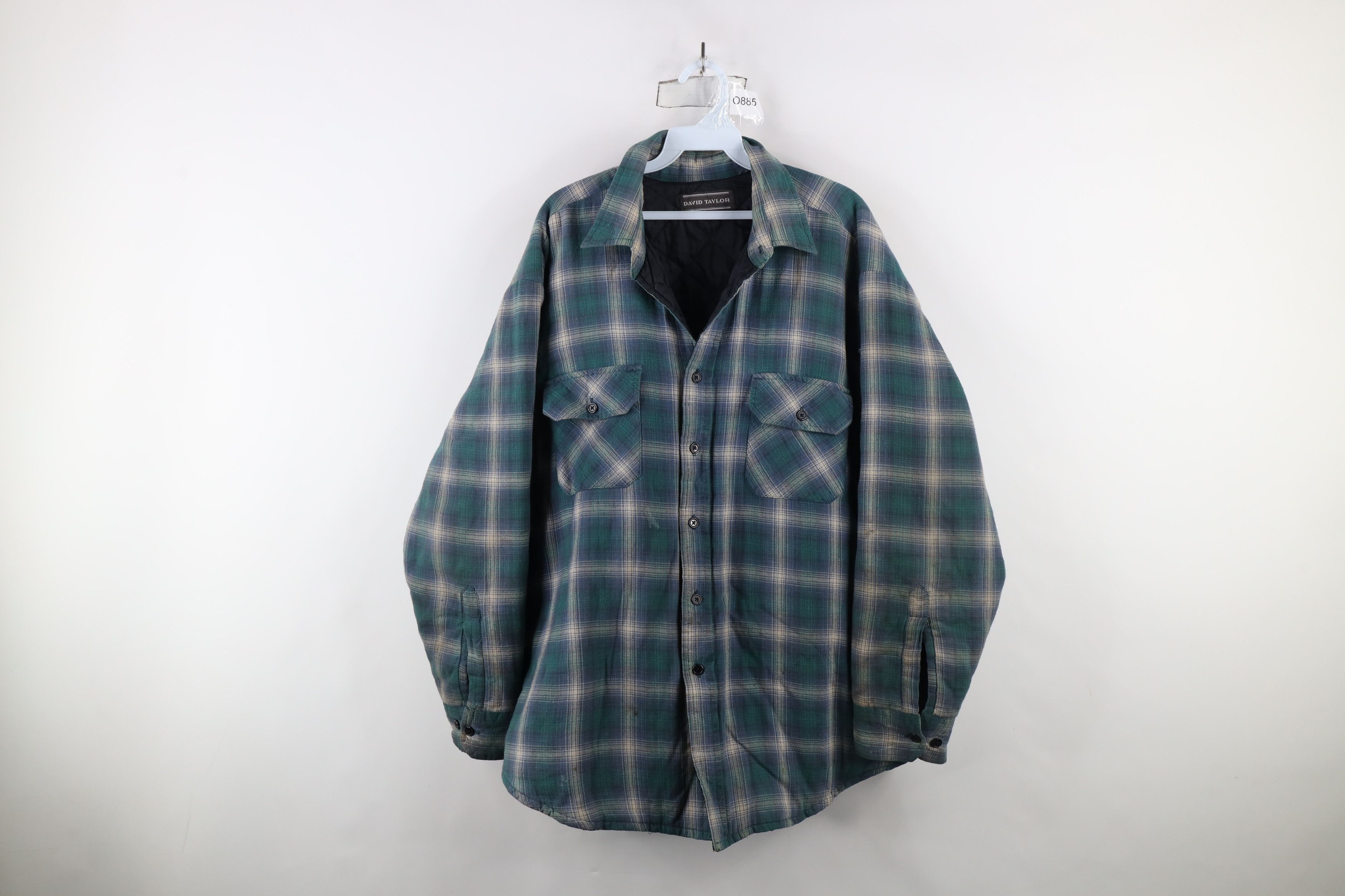 Vintage Vintage 90s Streetwear Quilted Flannel Shirt Jacket Shirt Size US XL / EU 56 / 4 - 1 Thumbnail