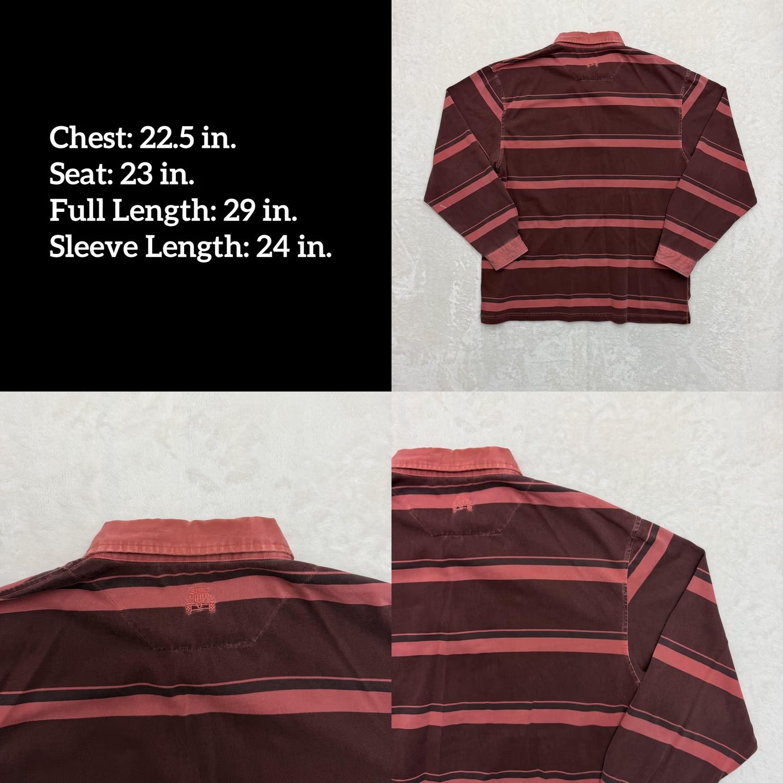 Jeep Jeep Rugby Polo Shirt Mens 2XL Red Stripe Long Sleeve Logo Casual Size US XXL / EU 58 / 5 - 8 Thumbnail