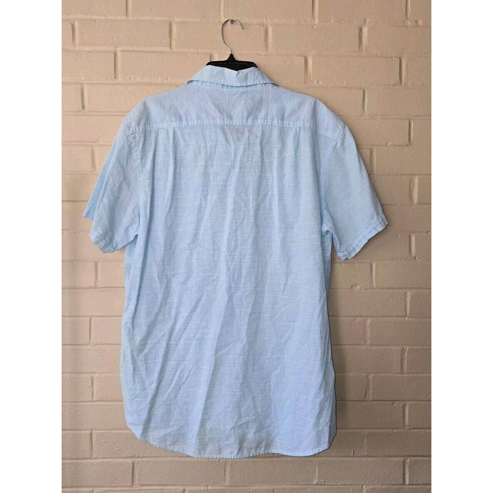 Izod IZOD Shirt Men's XL Blue/White Striped Short Sleeve Button Size US XL / EU 56 / 4 - 4 Thumbnail