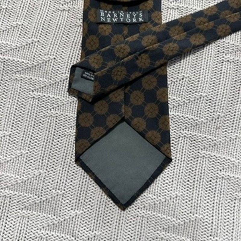 Barneys New York Barney's New York gold abstract polka dot silk tie Size ONE SIZE - 3 Thumbnail