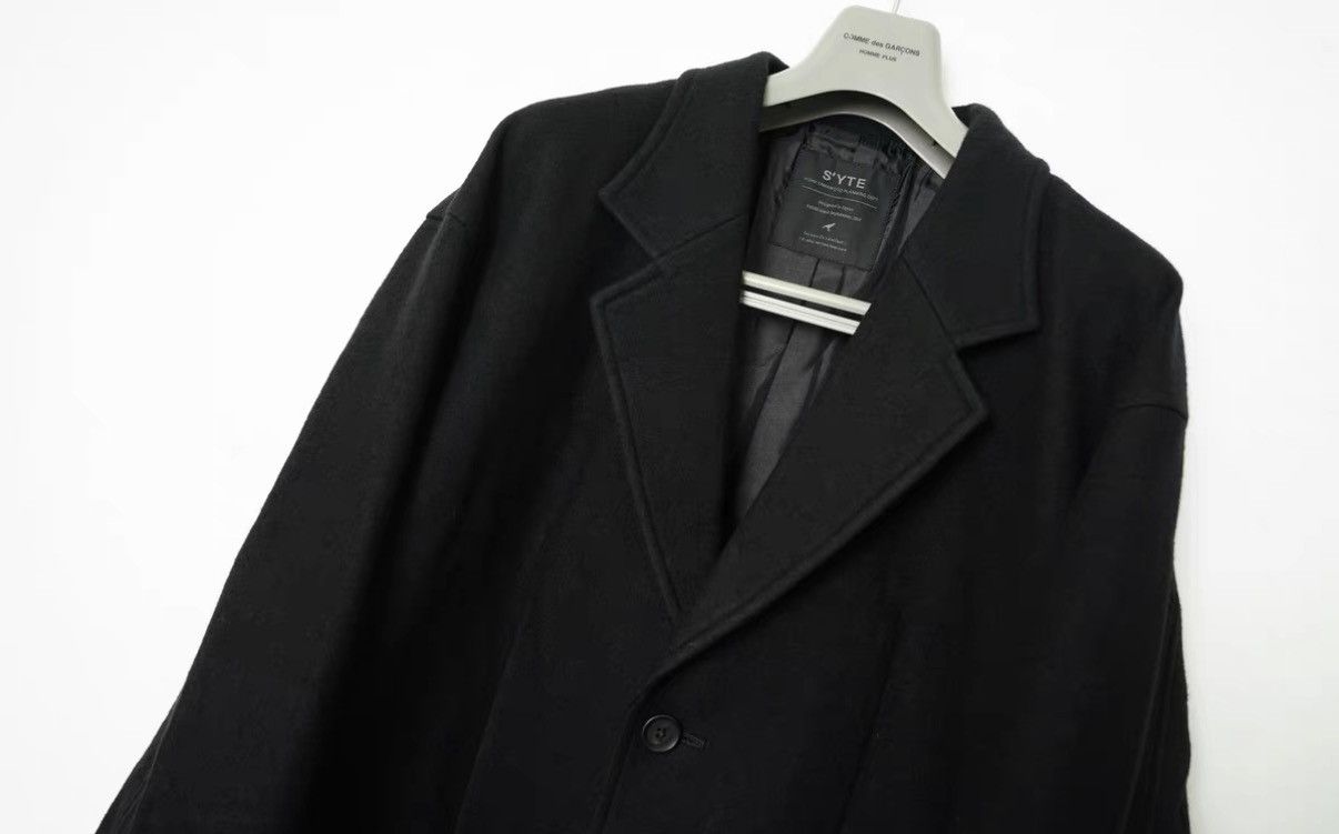 Yohji Yamamoto Yohji Yamamoto SYTE Silhouette Mid-length Wool Blend Coat Size US L / EU 52-54 / 3 - 3 Thumbnail