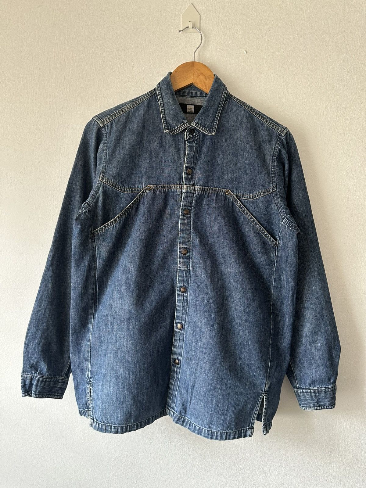 Marithe + Francois Girbaud Vintage Marithé François Girbaud Denim Western Shirt Size US M / EU 48-50 / 2 - 1 Thumbnail