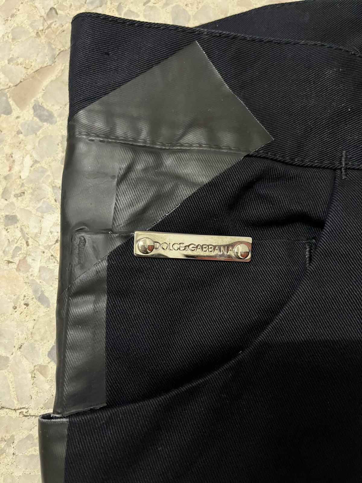 Dolce & Gabbana D&G 14 Gold Black with PVC Side Stripe Pants – Rare Italian Size US 32 / EU 48 - 6 Thumbnail