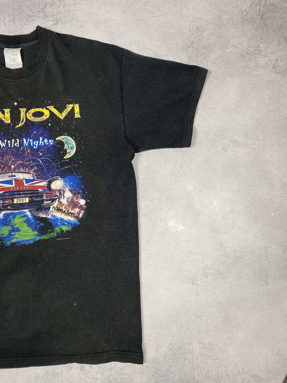 Bon Jovi Bon Jovi Four Wild Nights 2001 Vintage Rock Band Tour Tee Size US L / EU 52-54 / 3 - 4 Thumbnail