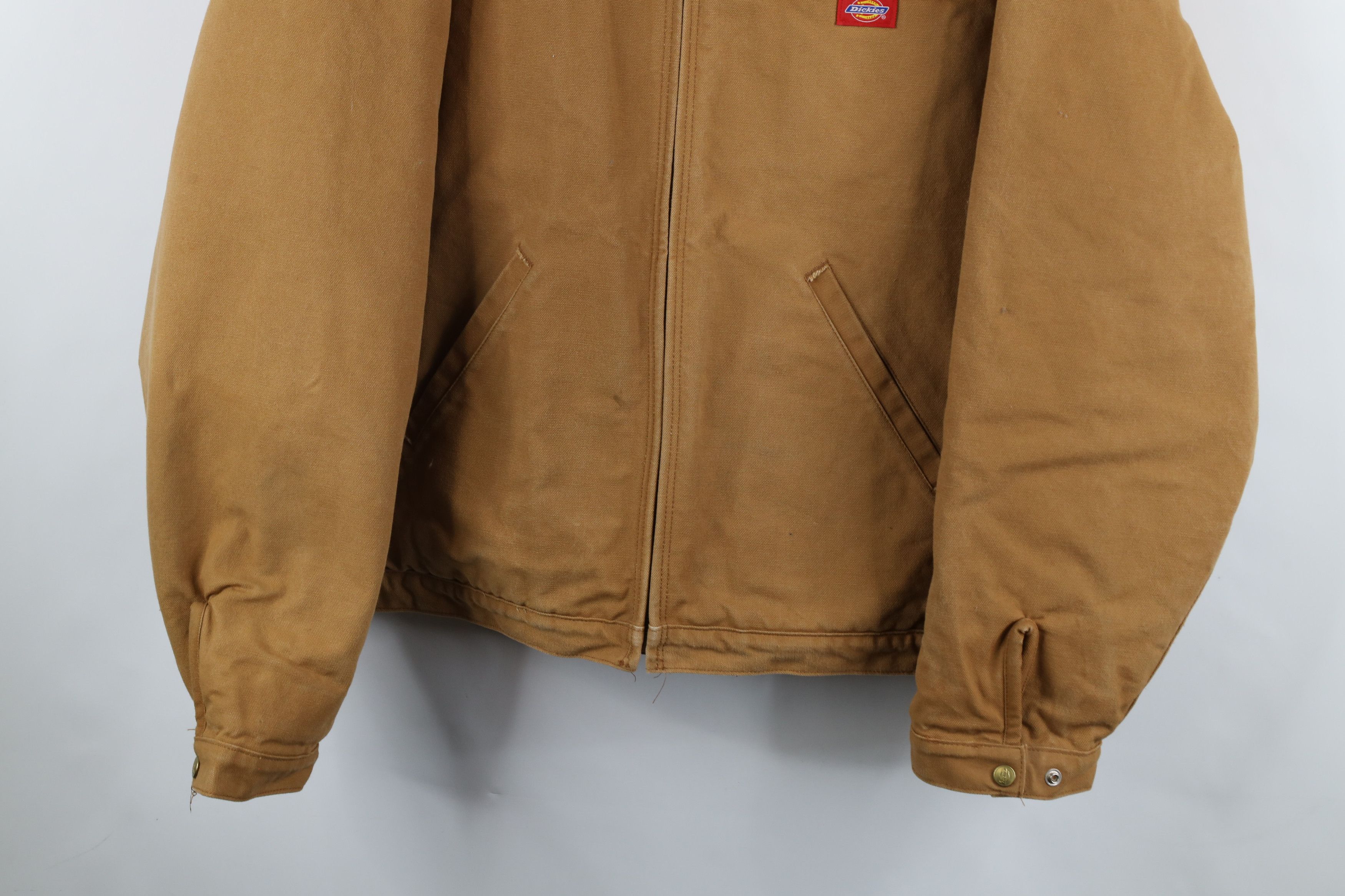 Dickies × Vintage Vintage 90s Dickies Blanket Lined Detroit Jacket Duck Brown Size US XXL / EU 58 / 5 - 3 Thumbnail
