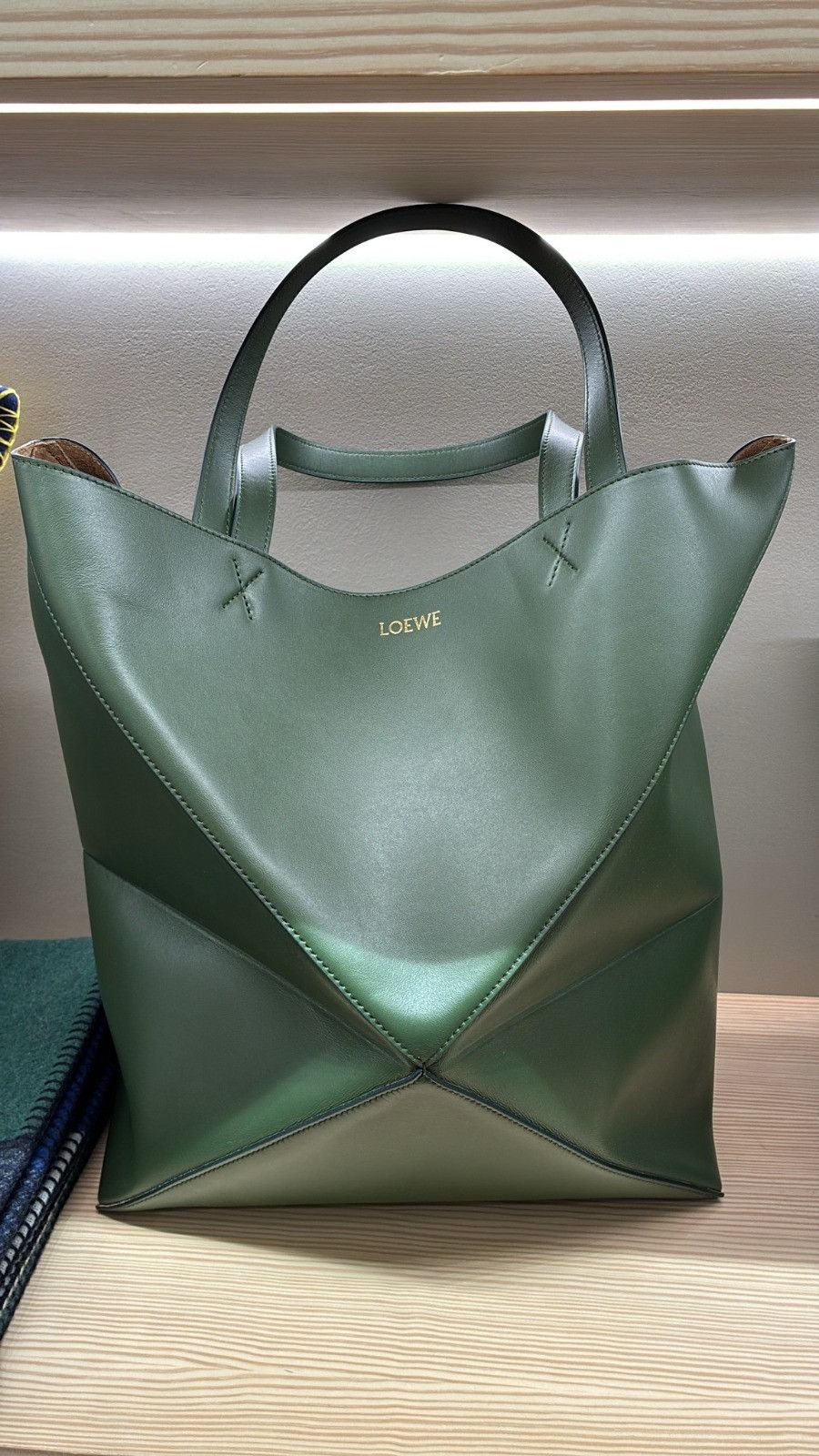 Loewe o1in1g0426 Size: OS/ XL Puzzle Fold Tote Bag Hunter Green Size ONE SIZE - 1 Preview