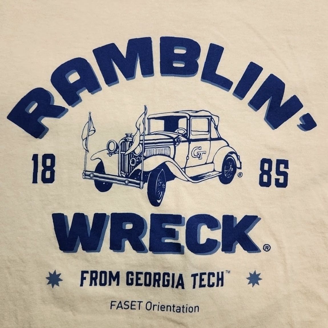 Vintage VINTAGE Georgia Tech Ramblin' Wreck T-shirt Gold Medium Yellow Jackets Print Graphic Shirt Regular Men Size US M / EU 48-50 / 2 - 2 Thumbnail