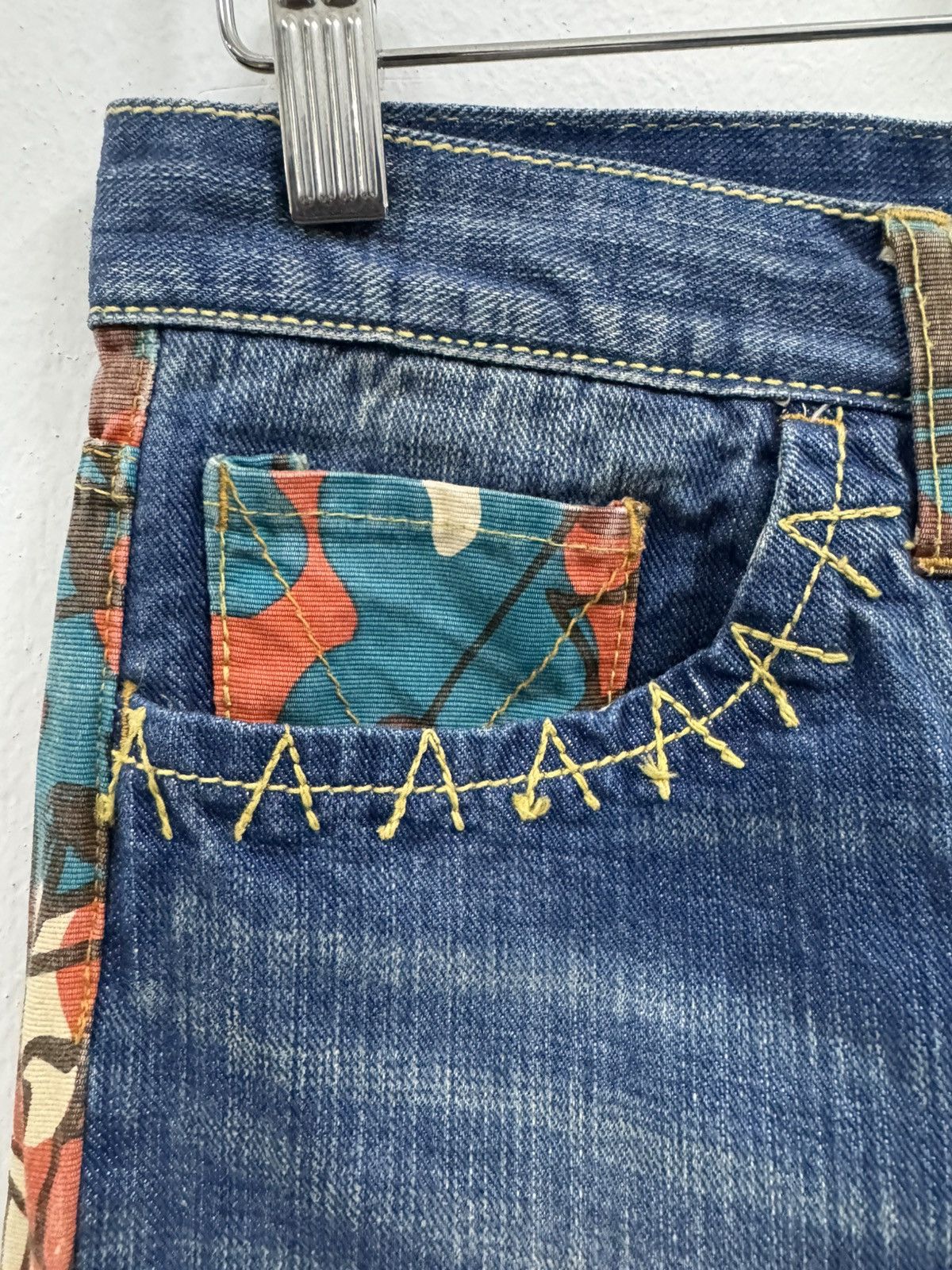 Alexander Lee Chang × Japanese Brand × Vintage Vintage ALEXANDER LEE CHANG Mixed Denim Pants Size US 32 / EU 48 - 5 Thumbnail
