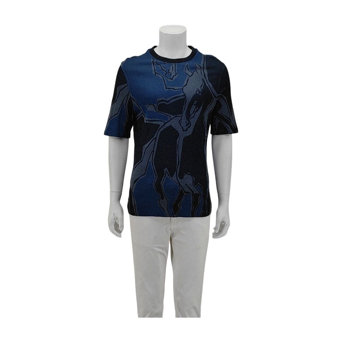Hermes Hermès Horse Print Cotton T-Shirt L Size US L / EU 52-54 / 3 - 1 Thumbnail
