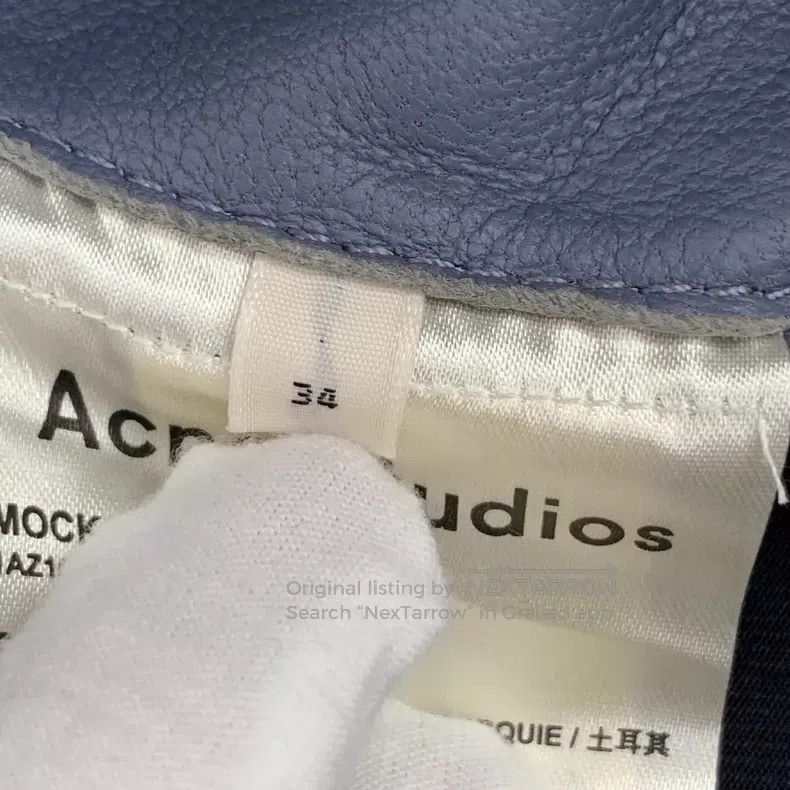 Acne Studios Acne Studios Blue sheepskin leather collar zip long sleeve Size XXS / US 00 / IT 34 - 6 Thumbnail