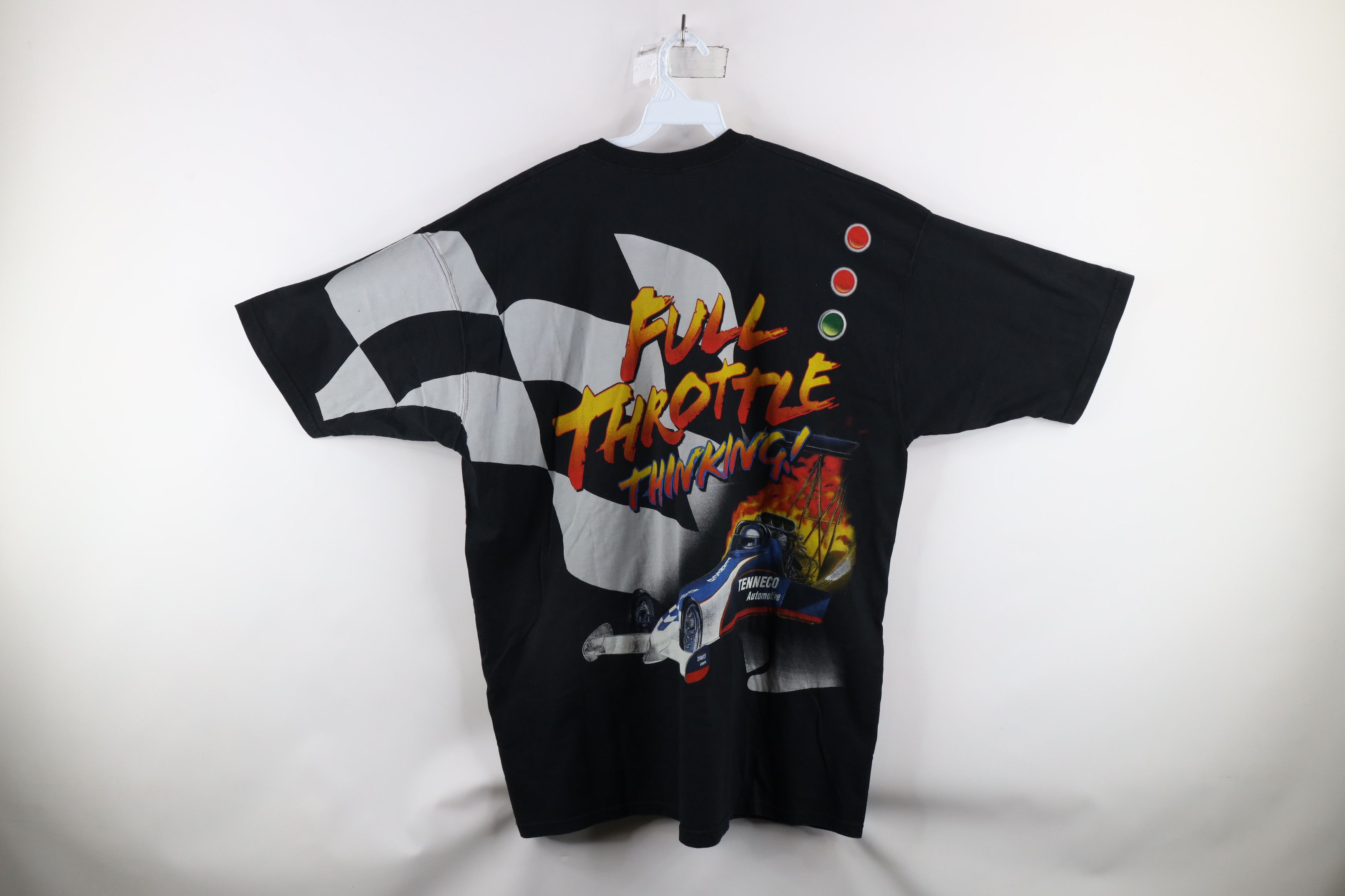 Vintage Vintage 90s Tenneco Automotive Drag Racing T-Shirt Black Size US XXL / EU 58 / 5 - 7 Thumbnail