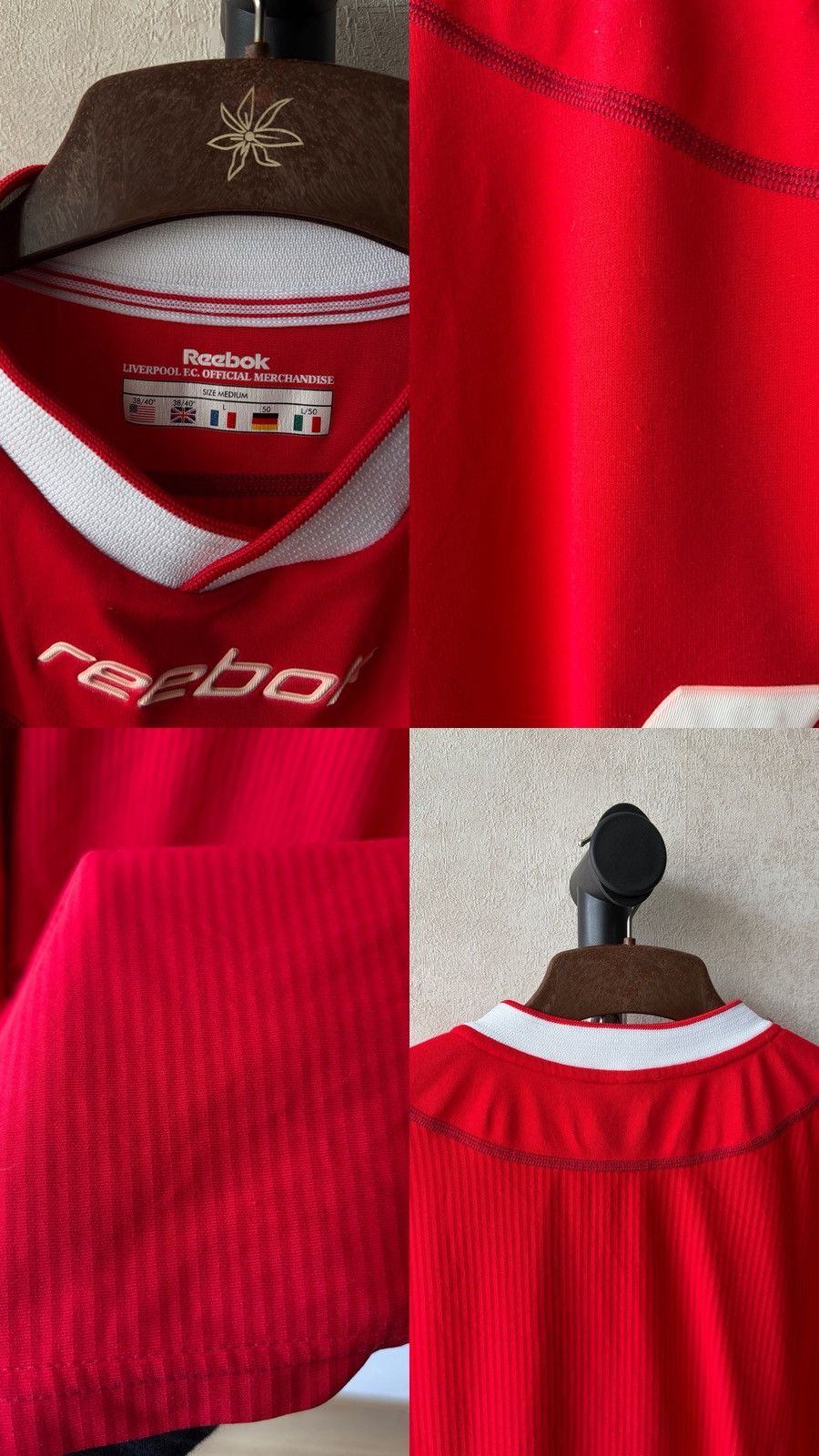 Reebok Reebok Liverpool 2002-2003 Home Soccer Football Shirt Jersey Size US L / EU 52-54 / 3 - 4 Thumbnail