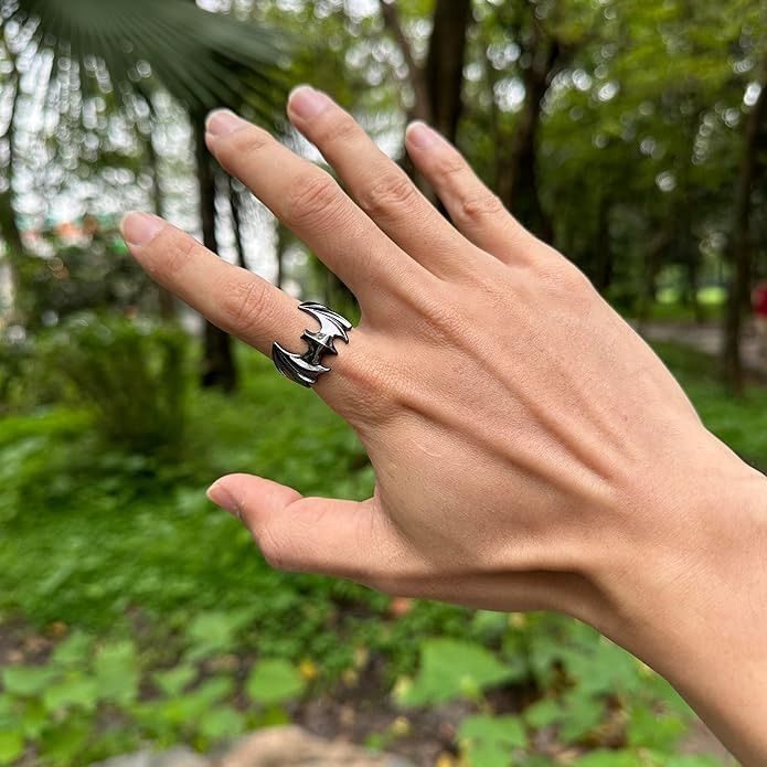 Other Bat plated brass ring Size ONE SIZE - 2 Thumbnail