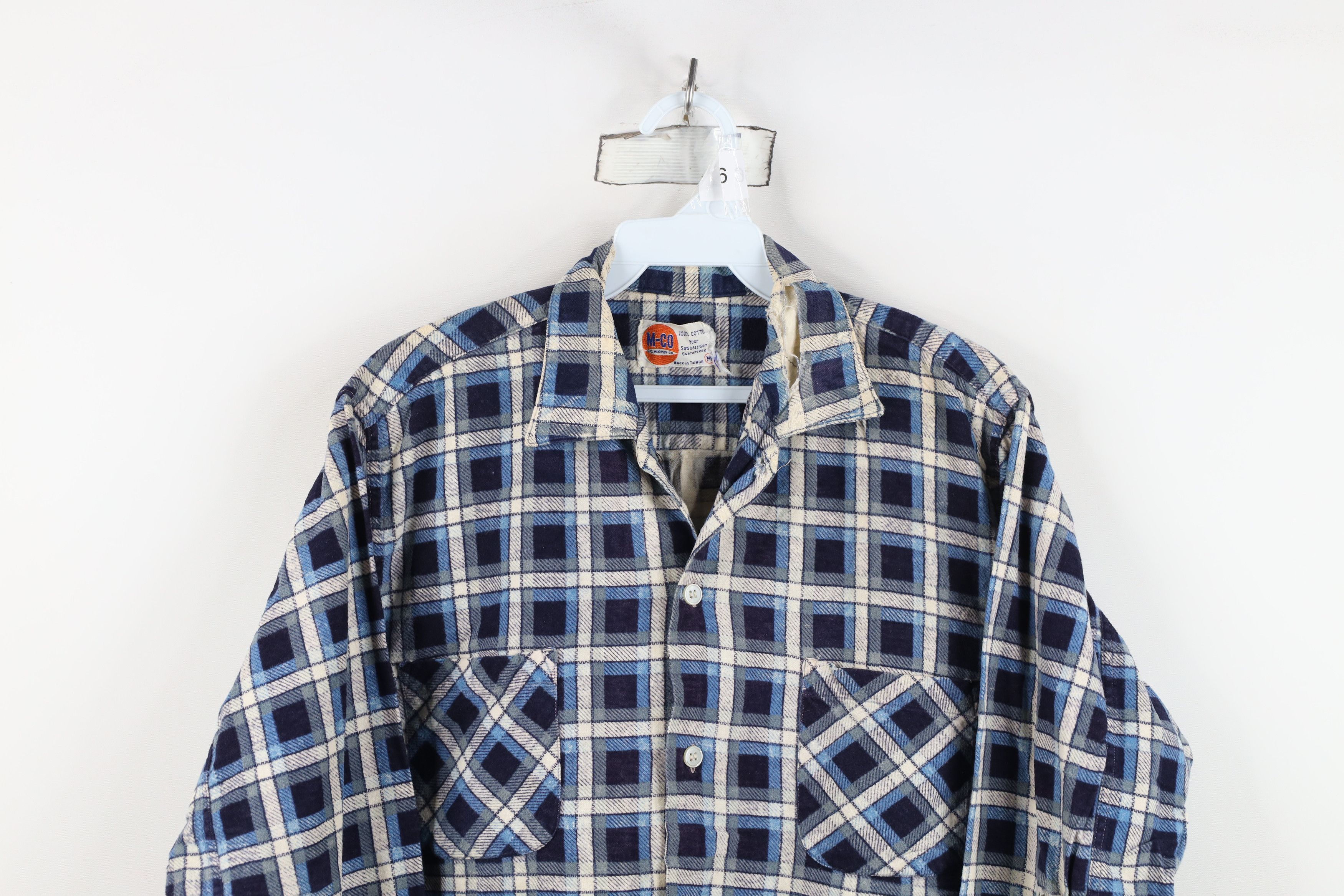 Vintage Vintage 60s 70s Streetwear Flannel Collared Button Shirt Size US M / EU 48-50 / 2 - 2 Thumbnail