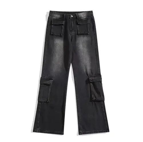 Jean Retro multi-pocket contrast work straight-leg jeans Size US 32 / EU 48 - 6 Thumbnail