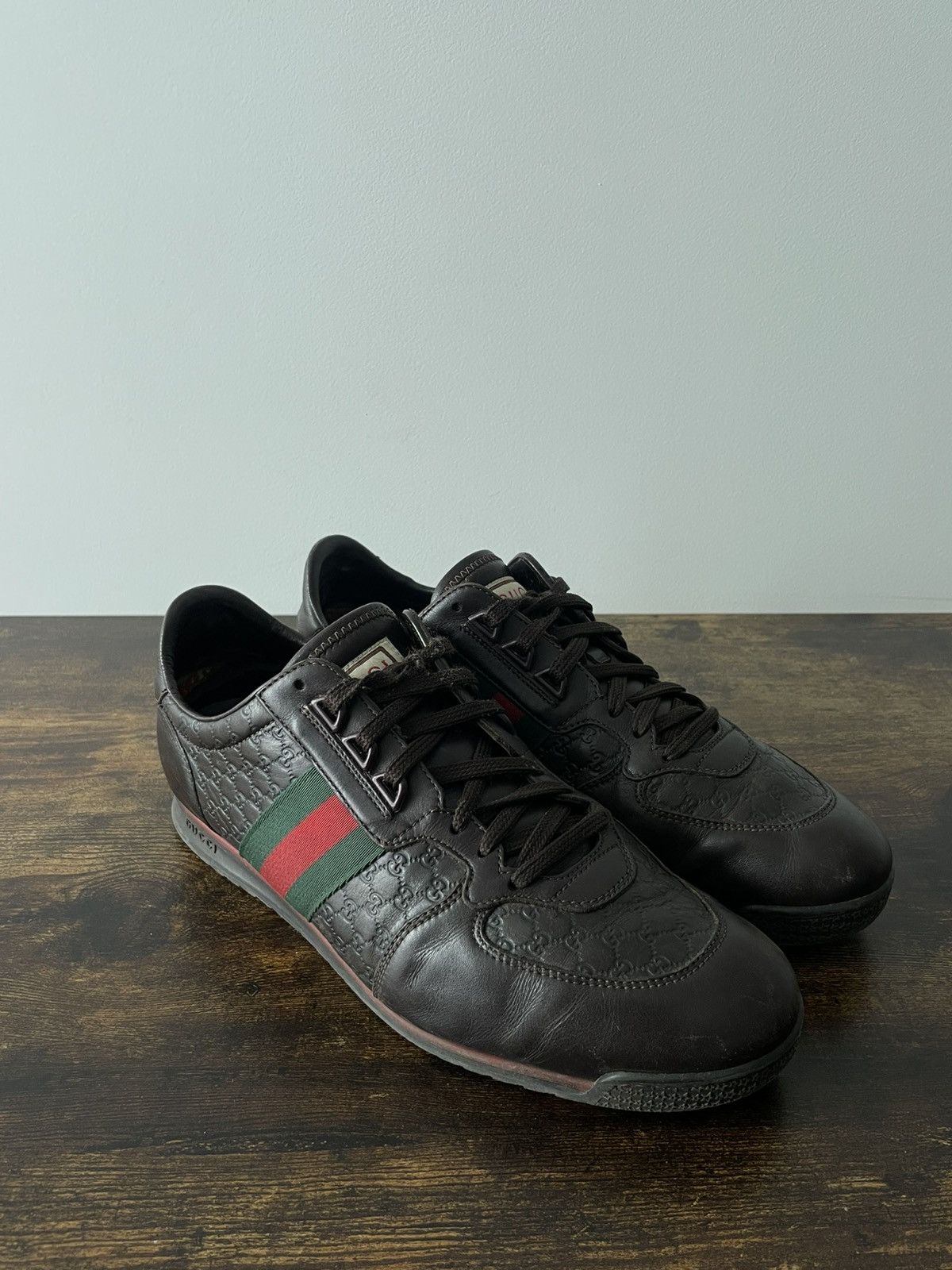 Gucci Gucci Brown Monogram GG Leather Shoes Size US 9 / EU 42 - 3 Thumbnail
