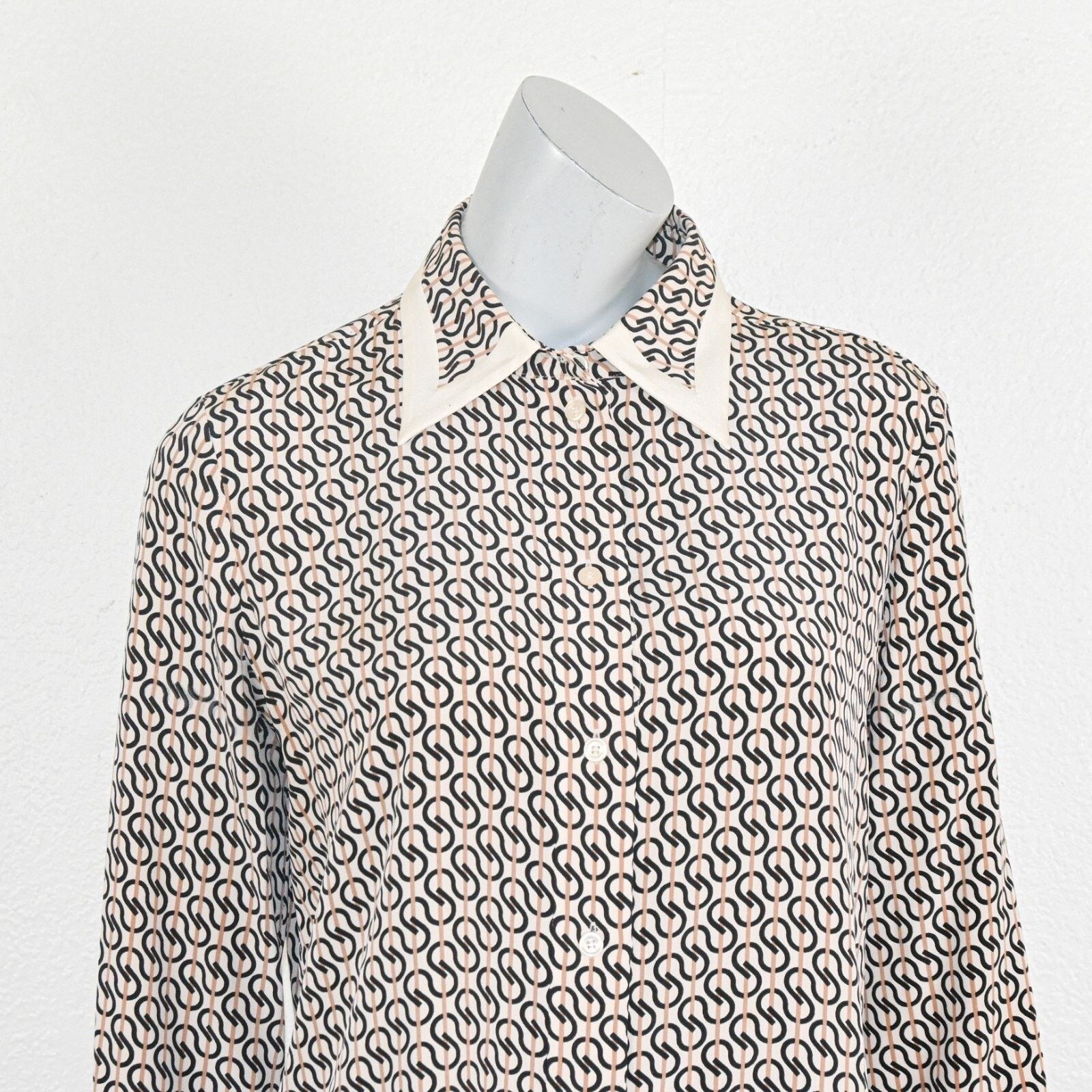St. John St. JOHN Collection Icon Stripe Silk Crepe De Chine Blouse M Size M / US 6-8 / IT 42-44 - 6 Thumbnail