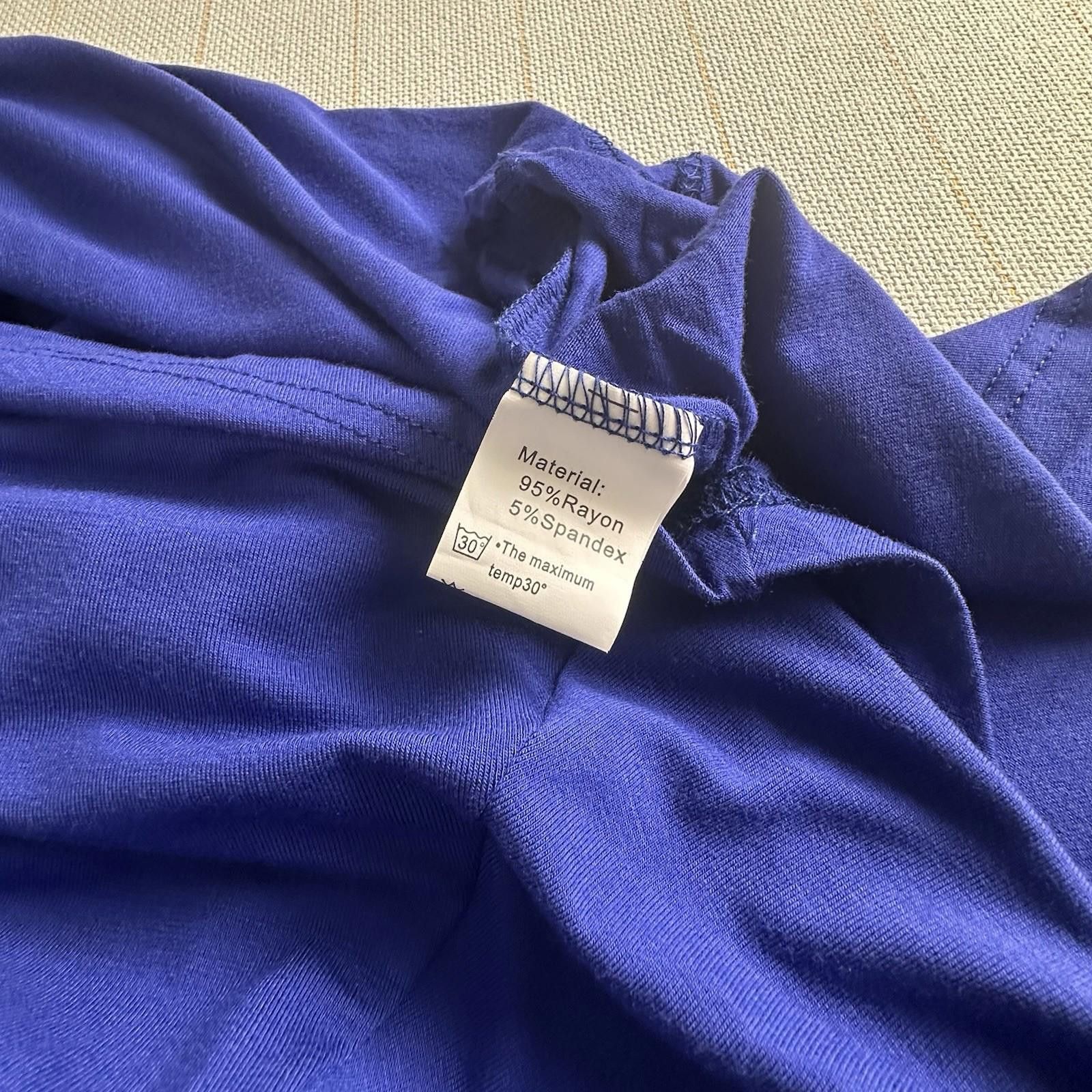Designer Auselily Women's Sleeveless w Pockets Swing Dress Royal Size XXL / US 16-18 / IT 52-54 - 7 Thumbnail