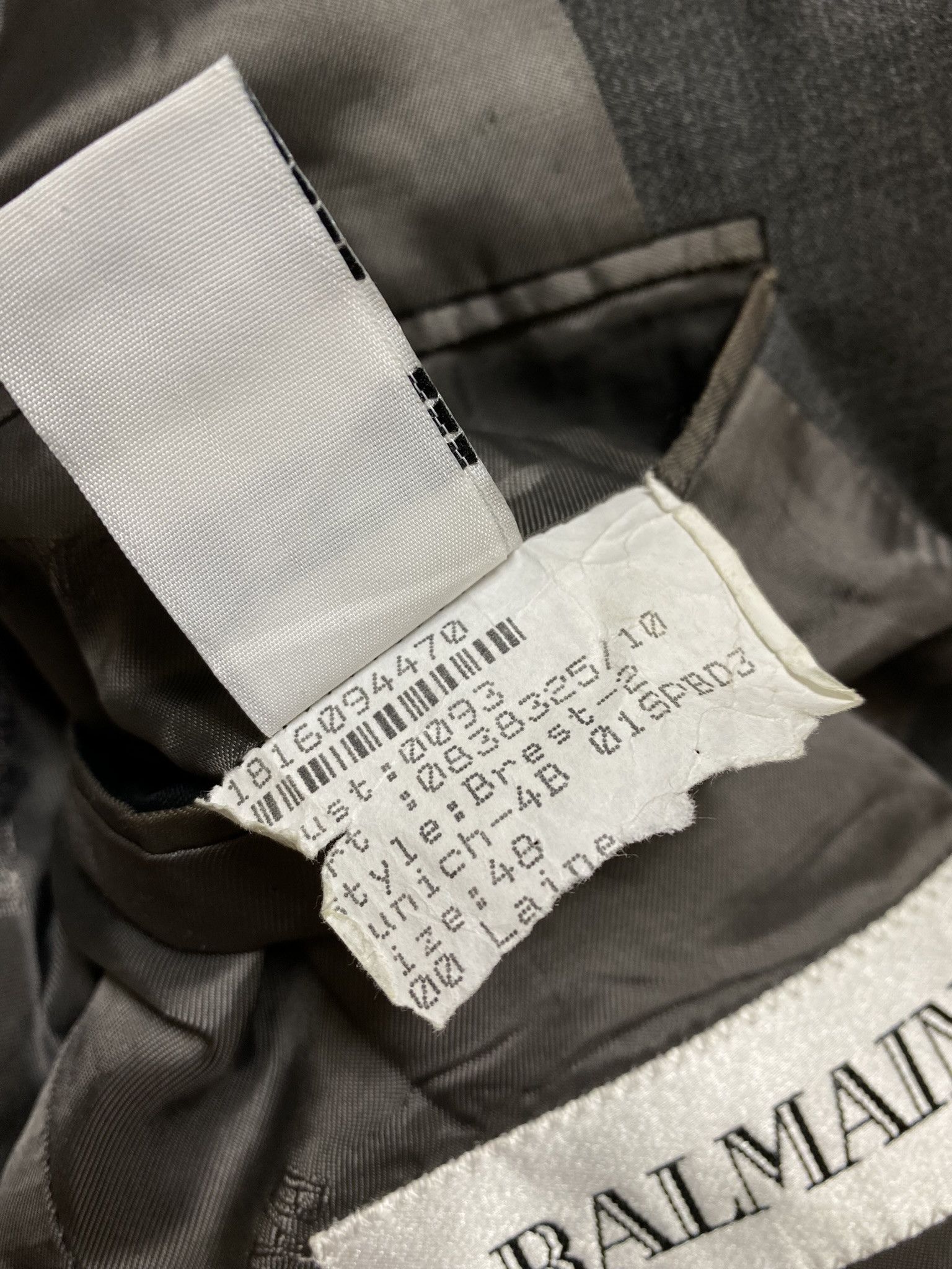 Balmain Loro Piana x Balmain suit jacket gray vintage luxury premium Size 48S - 5 Thumbnail