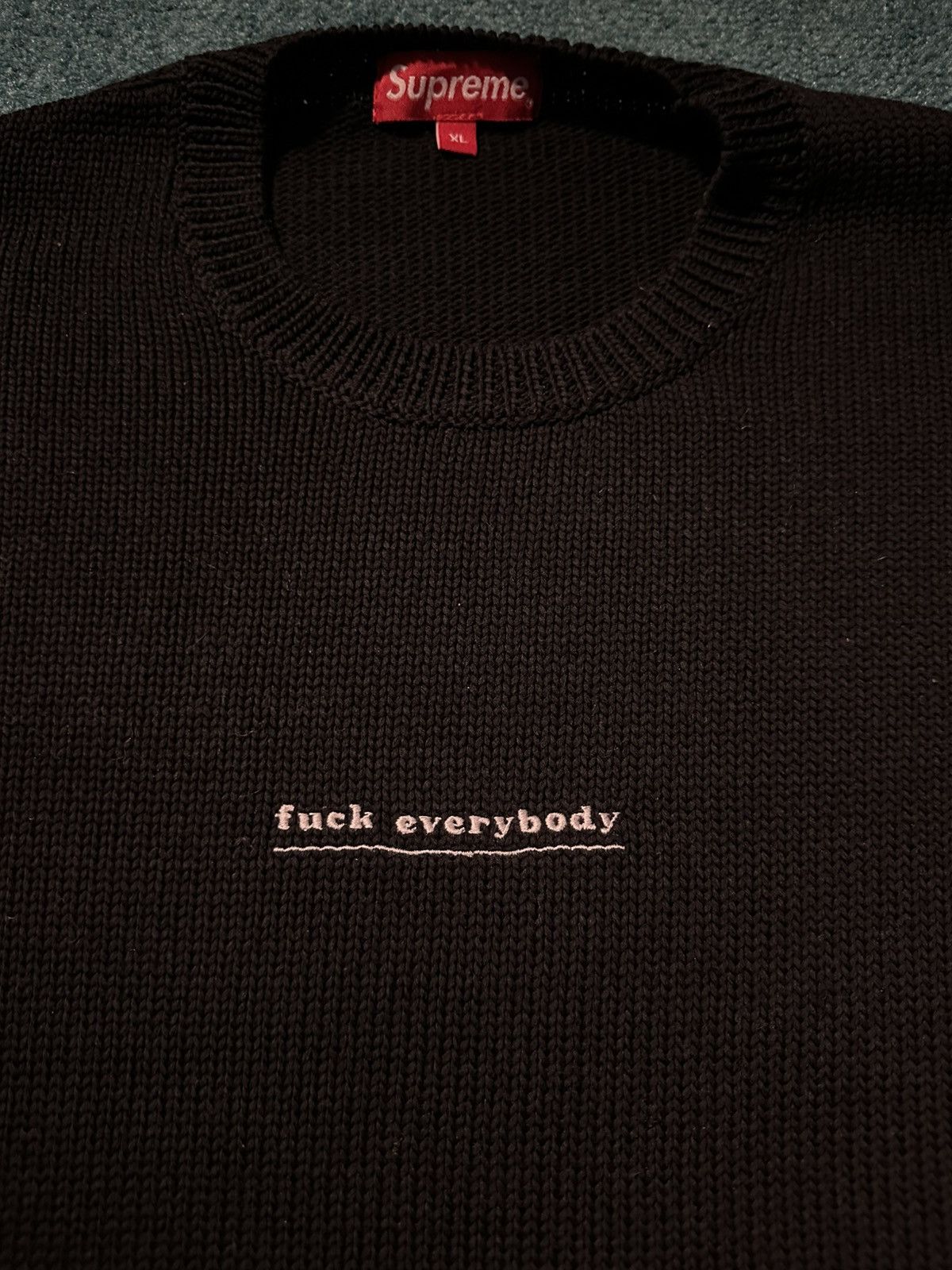 Supreme Supreme Fuck Everybody Sweater SS19 Size US XL / EU 56 / 4 - 4 Thumbnail