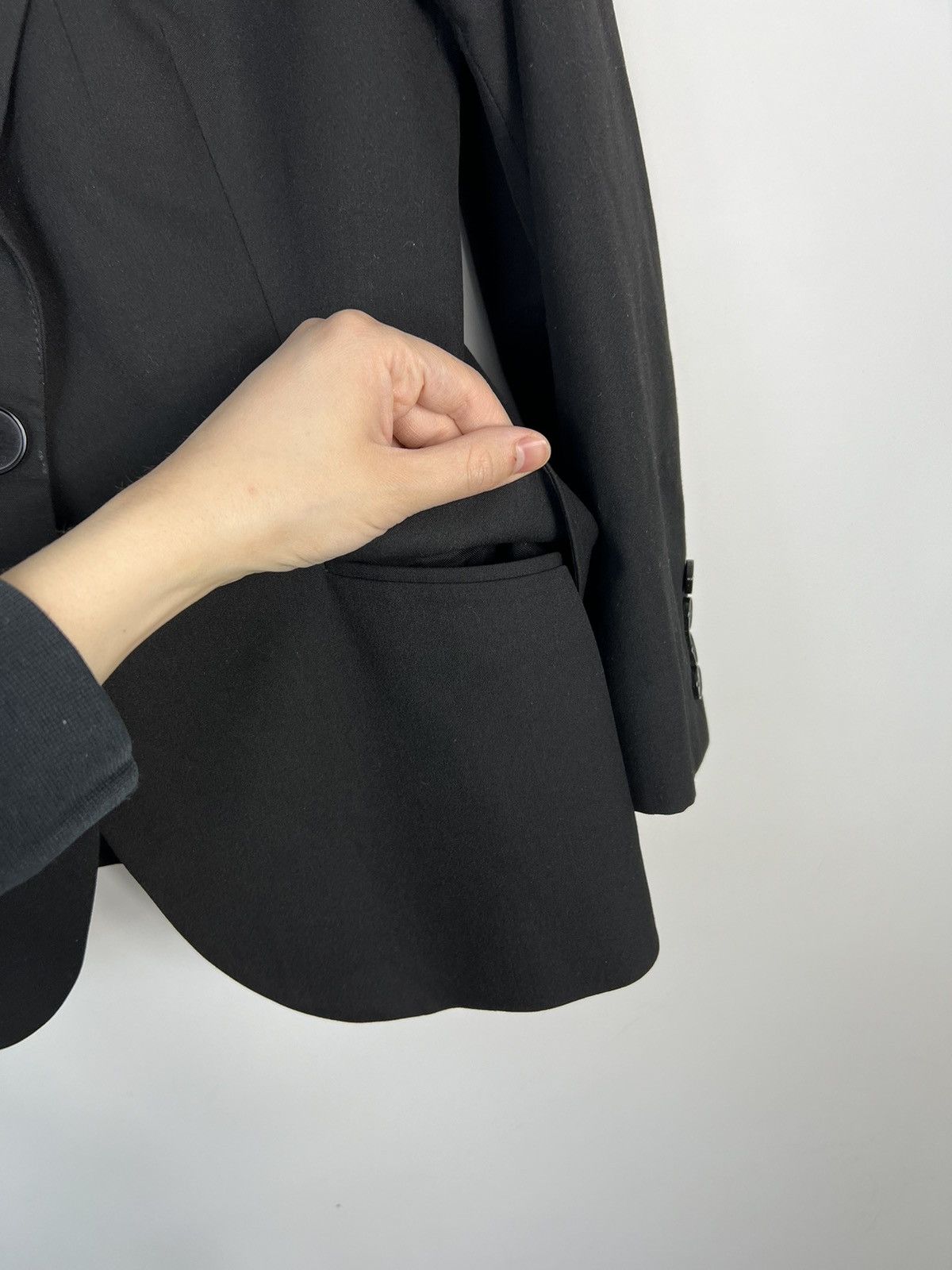 Mugler × Thierry Mugler × Vintage Rare Blazer Thierry Mugler Black Vintage 80’s Women Size S / US 4 / IT 40 - 10 Thumbnail