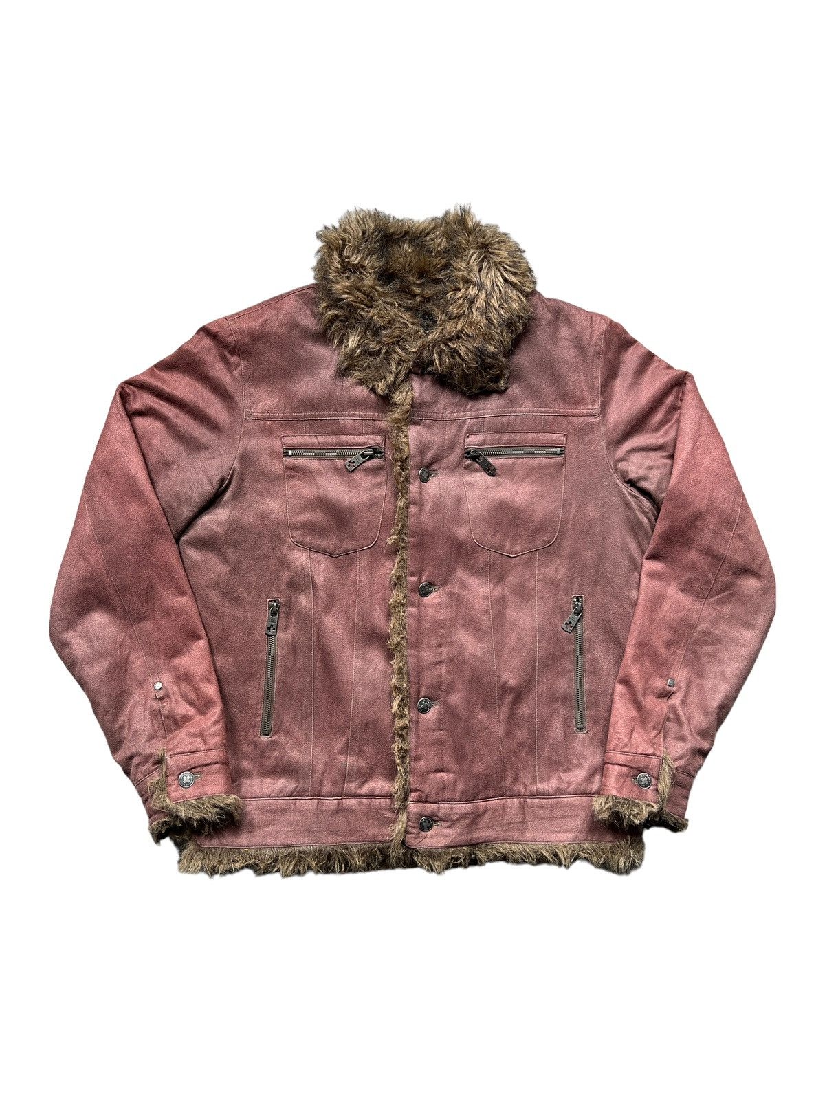 BERNINGS SHO Bernings Sho Faux Fur Mole Skin Trucker Jacket Size US L / EU 52-54 / 3 - 11 Thumbnail