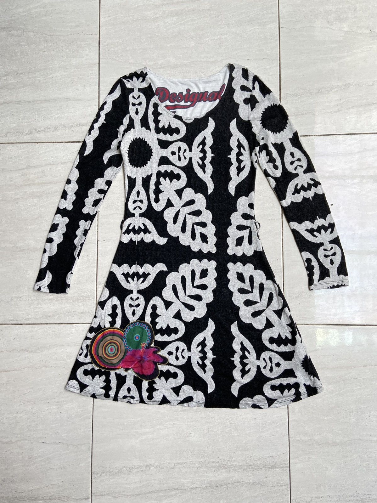 Desigual DESIGUAL Motive Midi Dress Size XS / US 0-2 / IT 36-38 - 7 Thumbnail