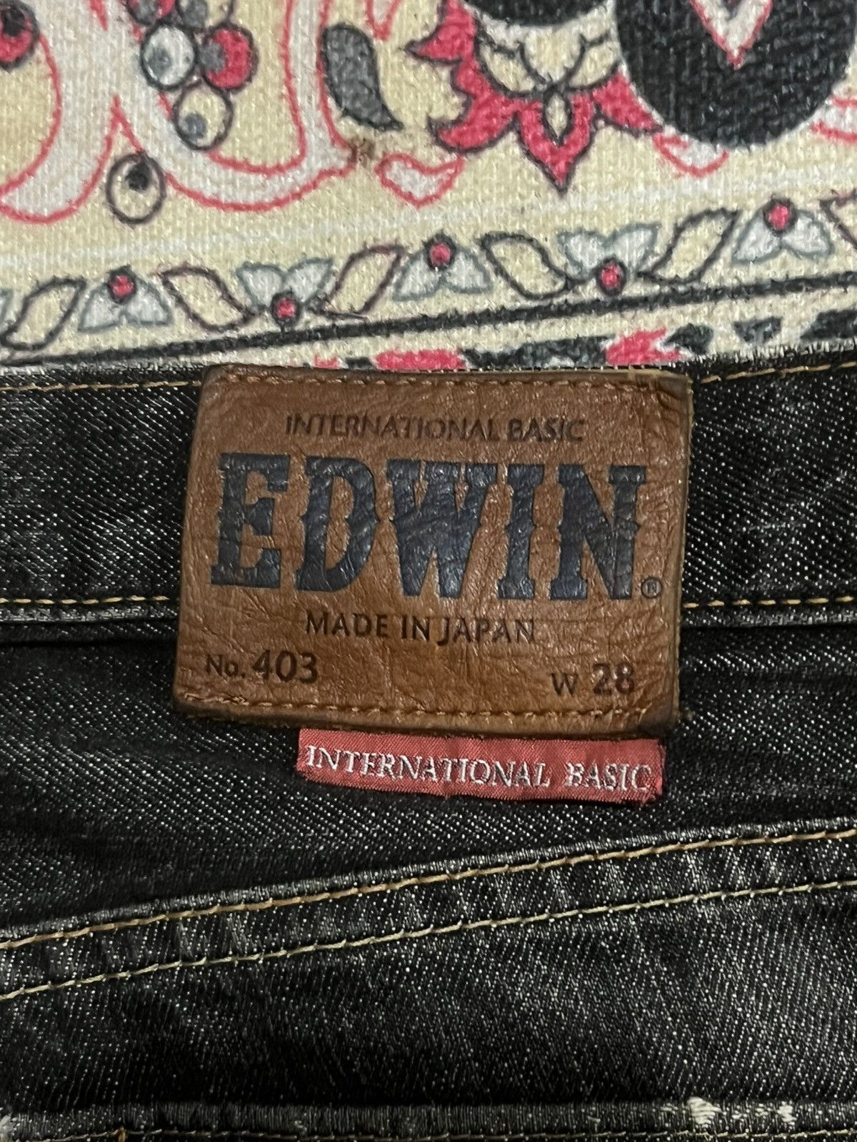 If Six Was Nine ⚡️Grunge⚡️Vintage Edwin Made in Japan Dark Wash Repair Jeans Size US 28 / EU 44 - 9 Thumbnail