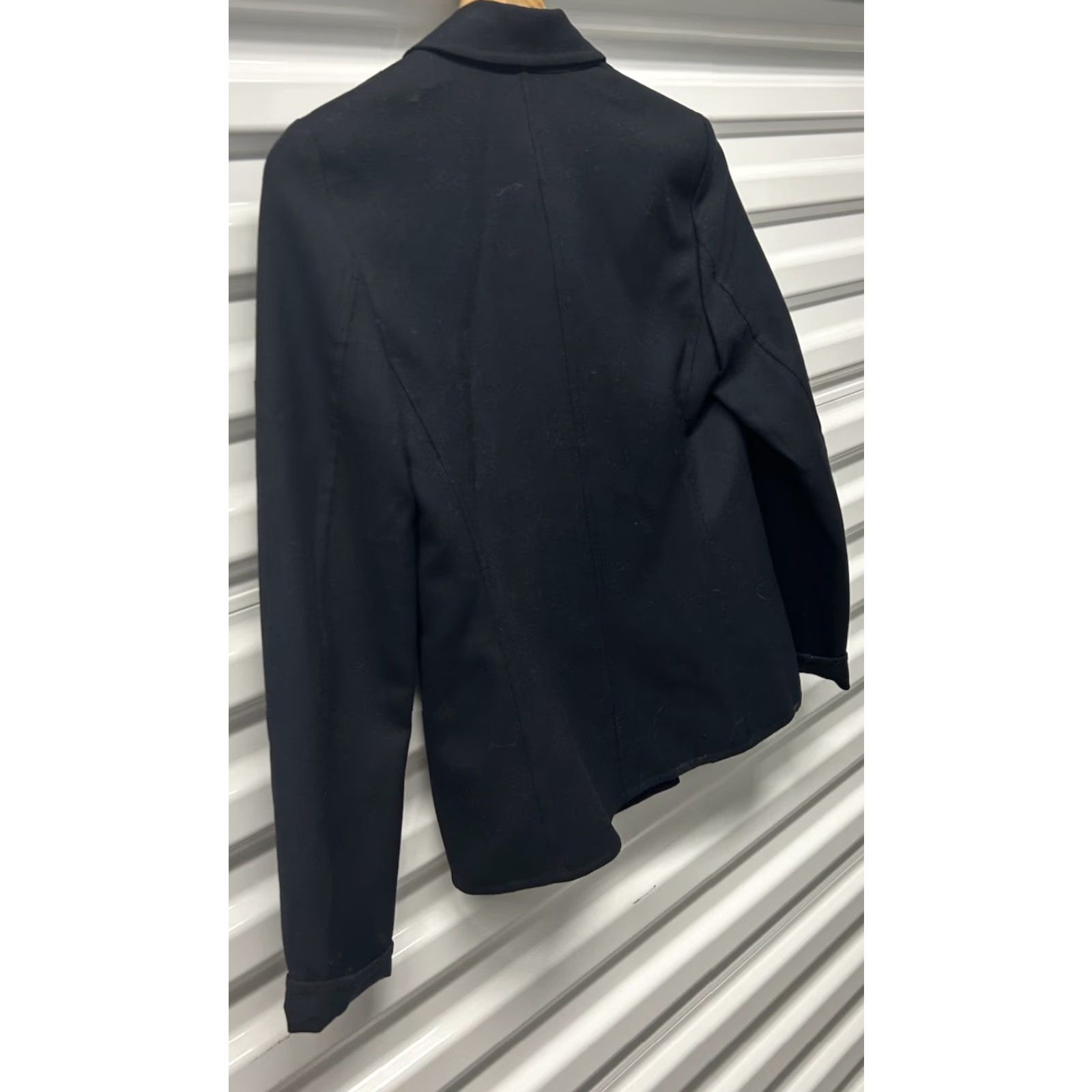 Michael Kors Womens Michael Kors Jacket Petites Navy Blue Wool Blend ButtonUp Size 2P Overcoat Womens Size XS / US 0-2 / IT 36-38 - 4 Thumbnail