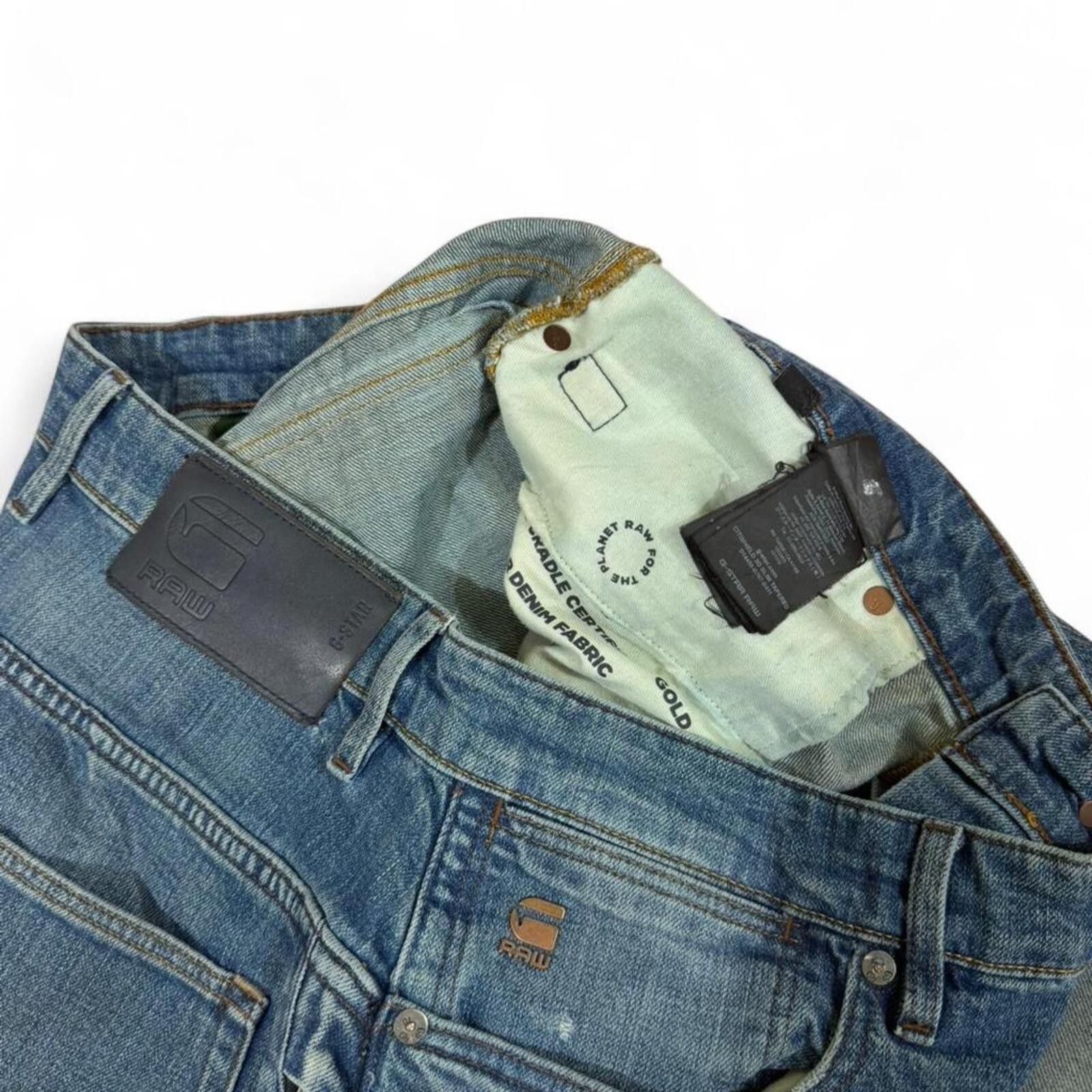 True Religion G-Star Raw blue denim jeans with zipper design Size US 36 / EU 52 - 7 Thumbnail