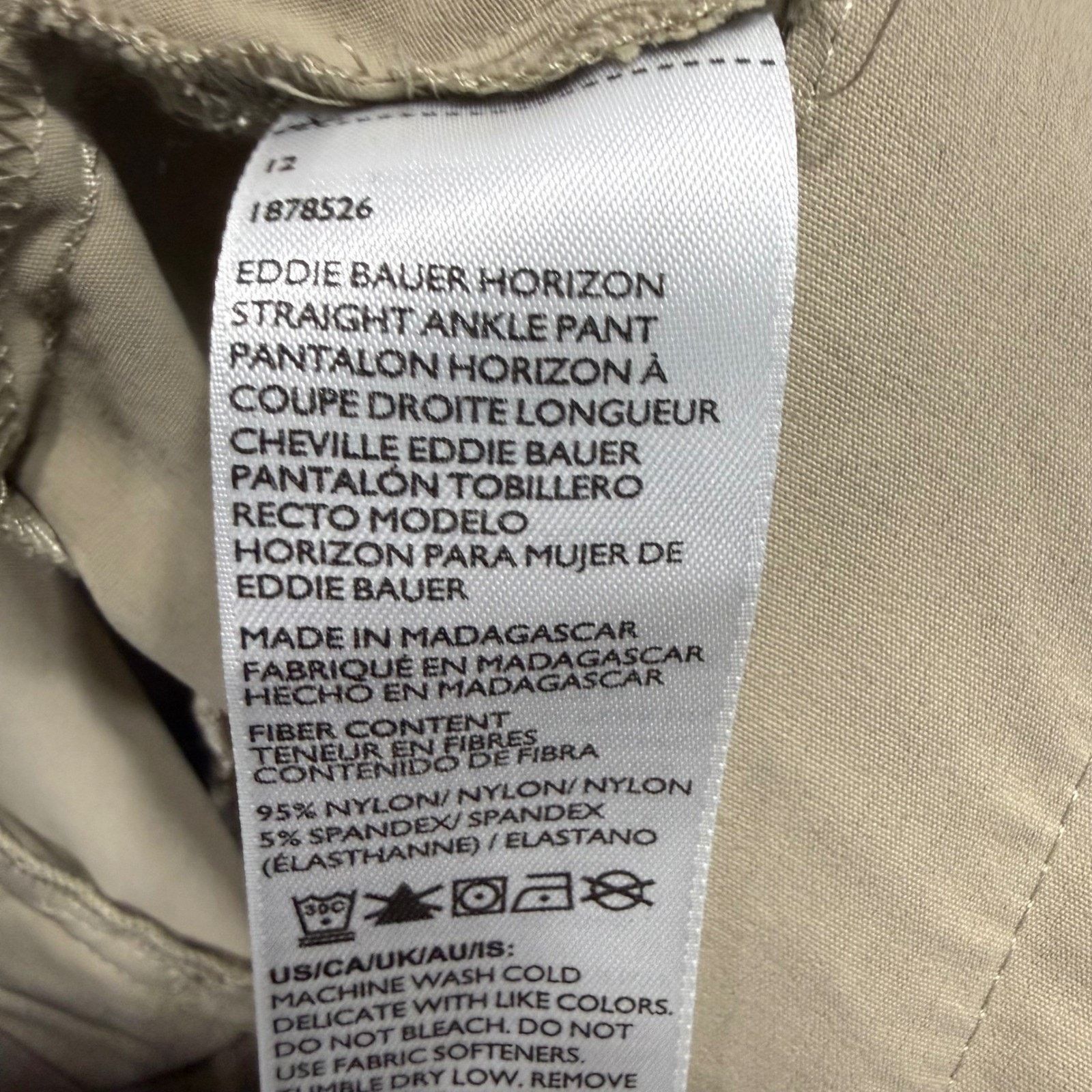 Eddie Bauer Eddie Bauer Horizon Pant Womens Size 12 Beige Stretch Size 32" / US 10 / IT 46 - 3 Thumbnail