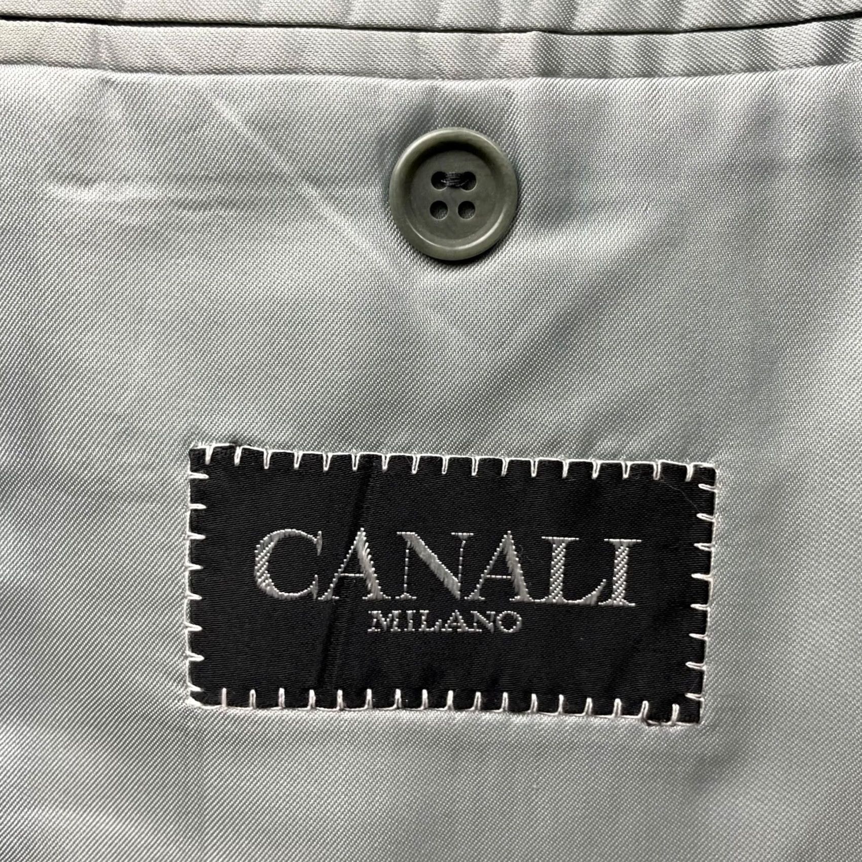 Canali Canali Men's Blazer Wool 2-Button Navy Sage Green 40R Italy Size 40R - 5 Thumbnail