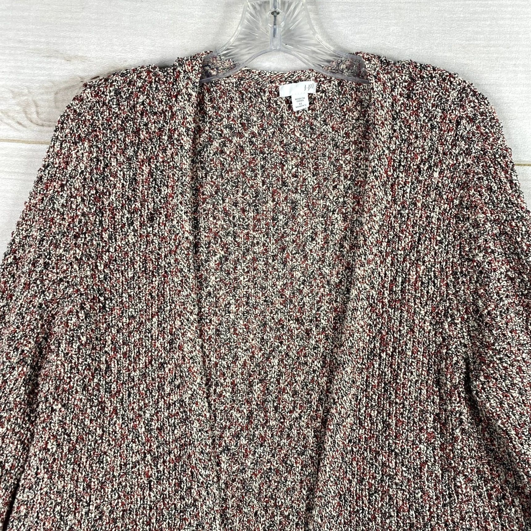 J. Jill J. Jill Cardigan Sweater Knit Chunky Open Front Raglan Sleeve Multicolor Boho 1X Womens Vesty Casual Size XL / US 12-14 / IT 48-50 - 2 Thumbnail