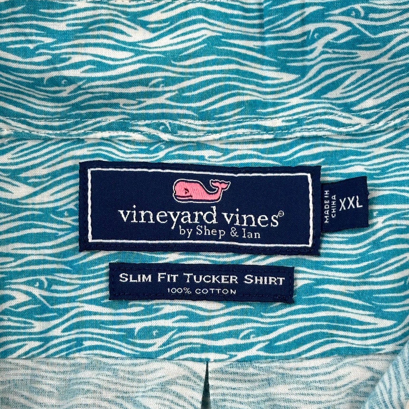 Vineyard Vines VINEYARD VINES Shirt Mens 2XL Blue Fish Print Tucker Slim Casual Outdoor Size US XXL / EU 58 / 5 - 5 Thumbnail