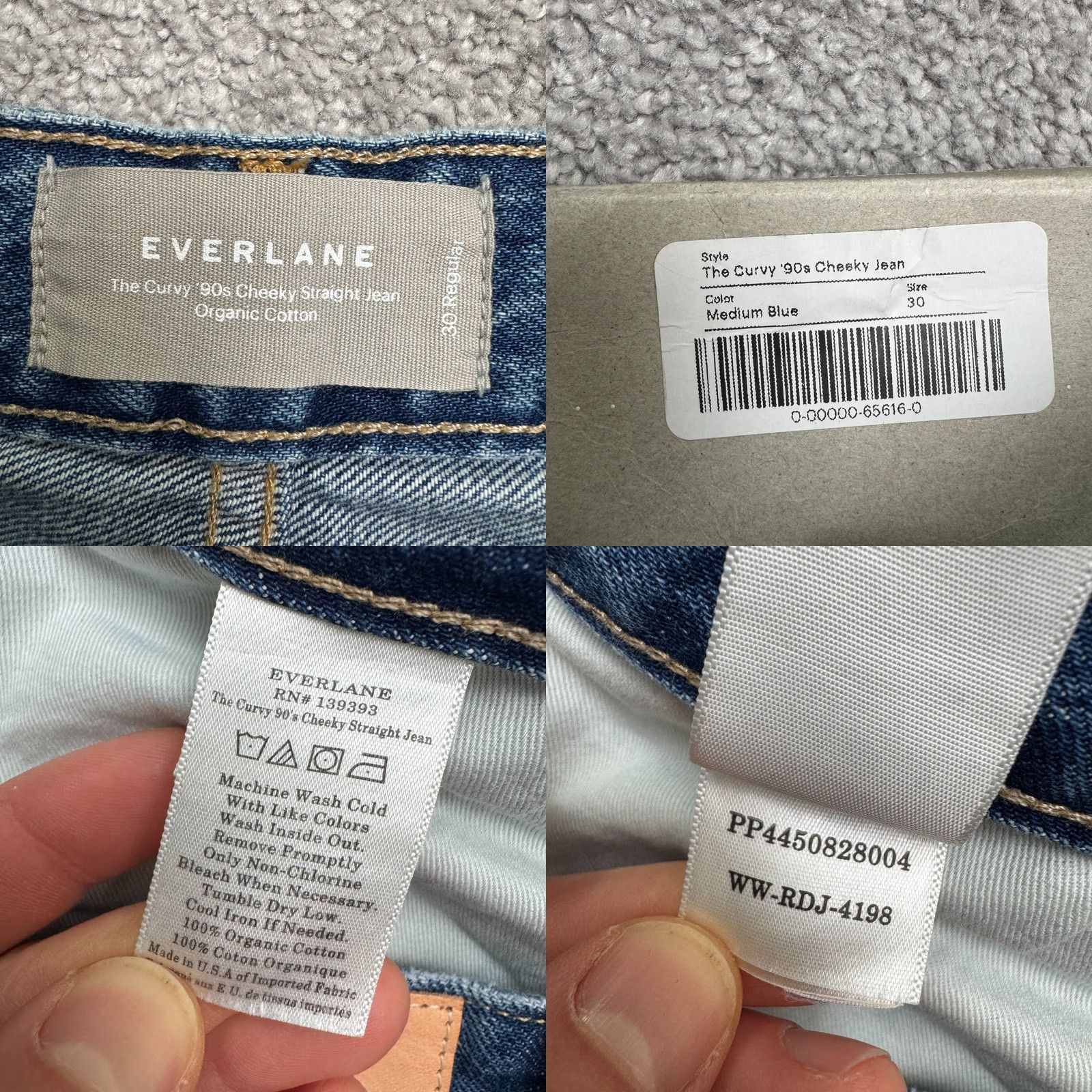 Everlane Everlane The Curvy 90s Cheeky Straight Jean Jeans 30 Blue Denim NWT 100% Cotton High Rise Adult Womens Regular 5-Pocket City Streetwear Vintage No Size 30" / US 8 / IT 44 - 8 Thumbnail
