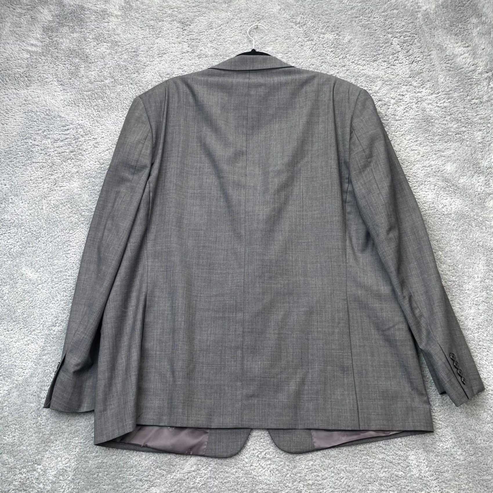 Ralph Lauren Lauren Ralph Lauren Jacket Blazer Mens 50L Gray Wool Stretch Lined Notch Lapel Four-Button 2-Button Front Regular Single-Breasted City Classic Tuxedo Size 50R - 2 Thumbnail