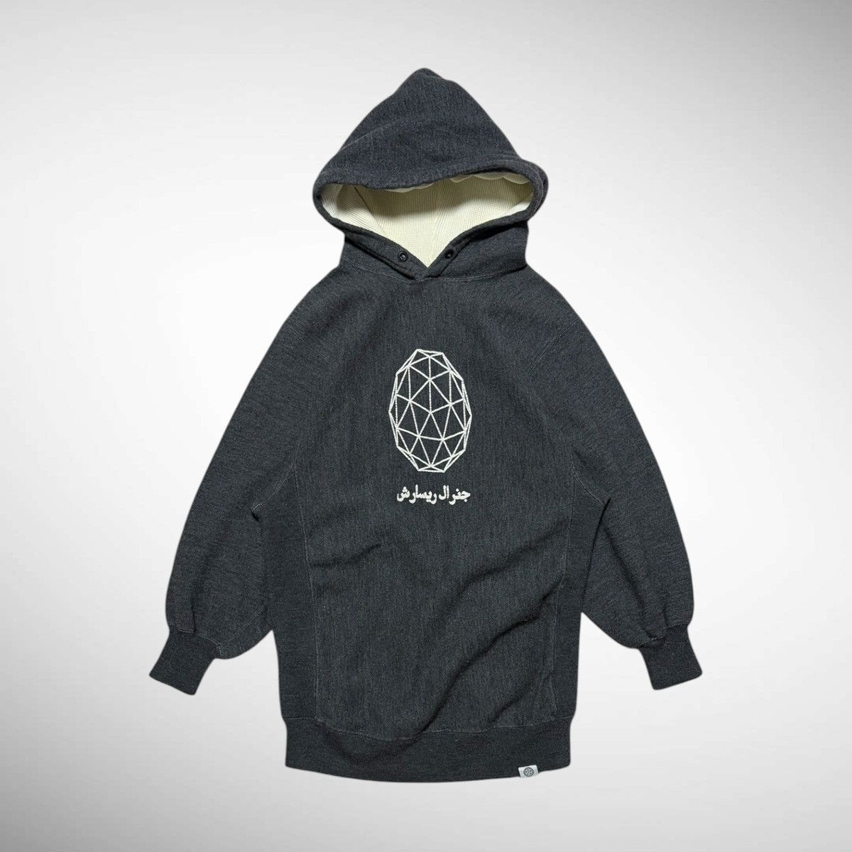トップス 00s GENERAL RESEARCH 2000 Arabic Hoodie General Research General Research AD2000 Arabic Pullover Graphic