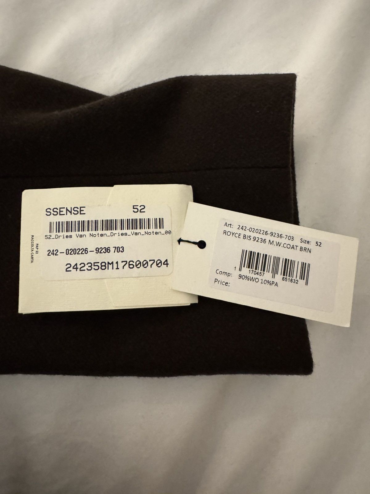 Dries Van Noten Dries Van Noten Brown Wool Coat Size 52 Size US L / EU 52-54 / 3 - 8 Thumbnail
